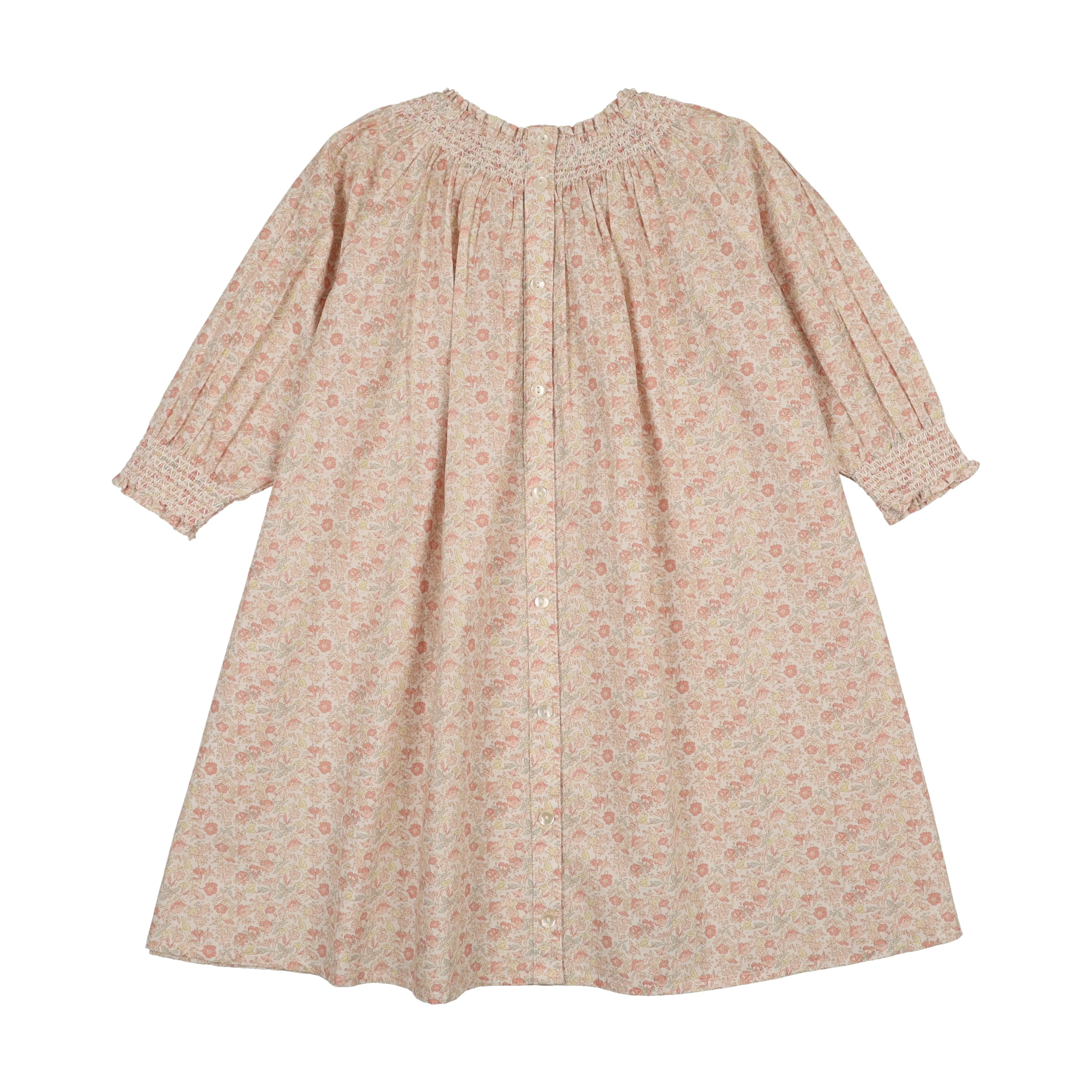 ANALOGIE BUD PINK SUNNY BLOSSOMS 3/4 SLEEVE DRESS [FINAL SALE] - Image 2