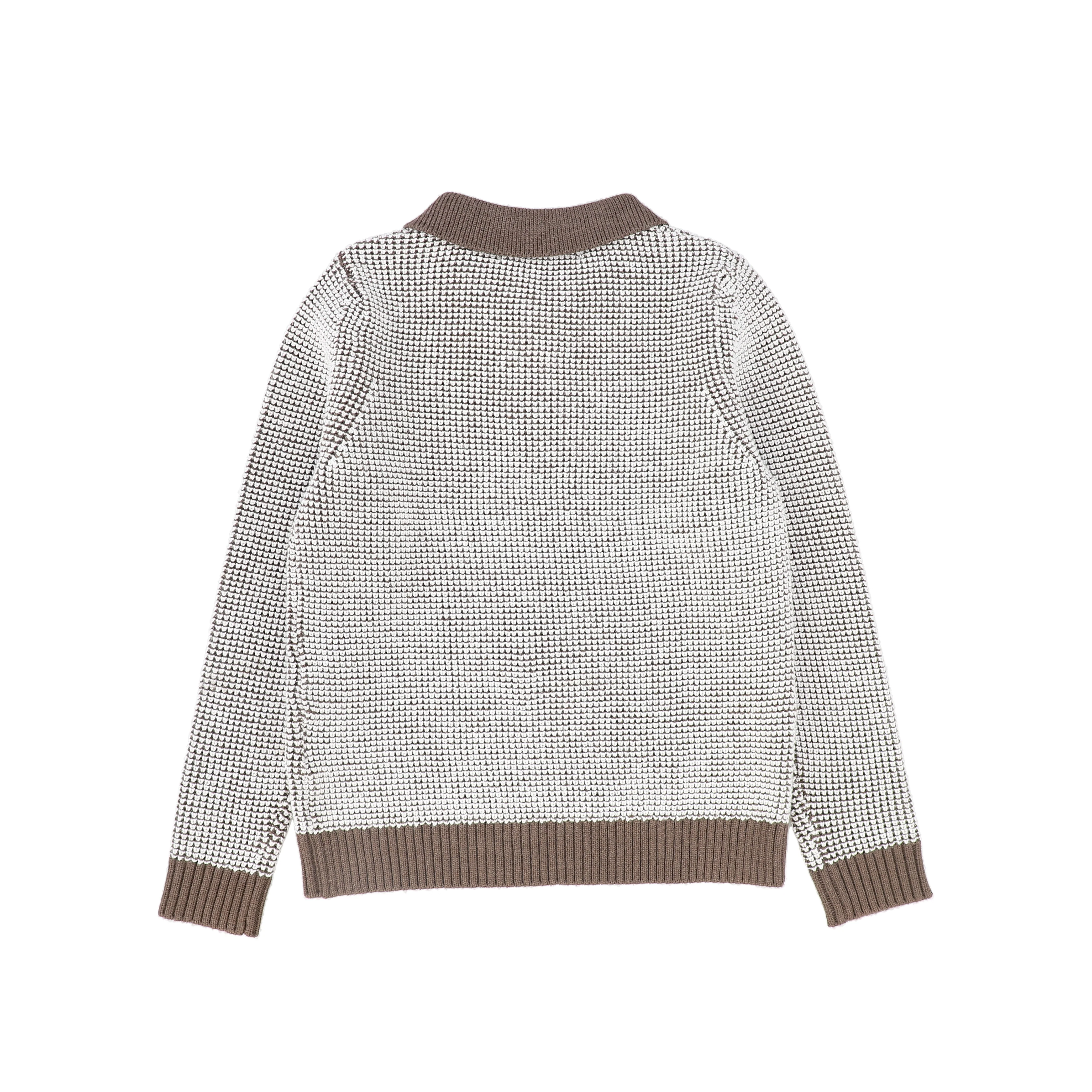 BACE COLLECTION BEIGE BUBBLE KNIT SWEATER [FINAL SALE] - Image 2