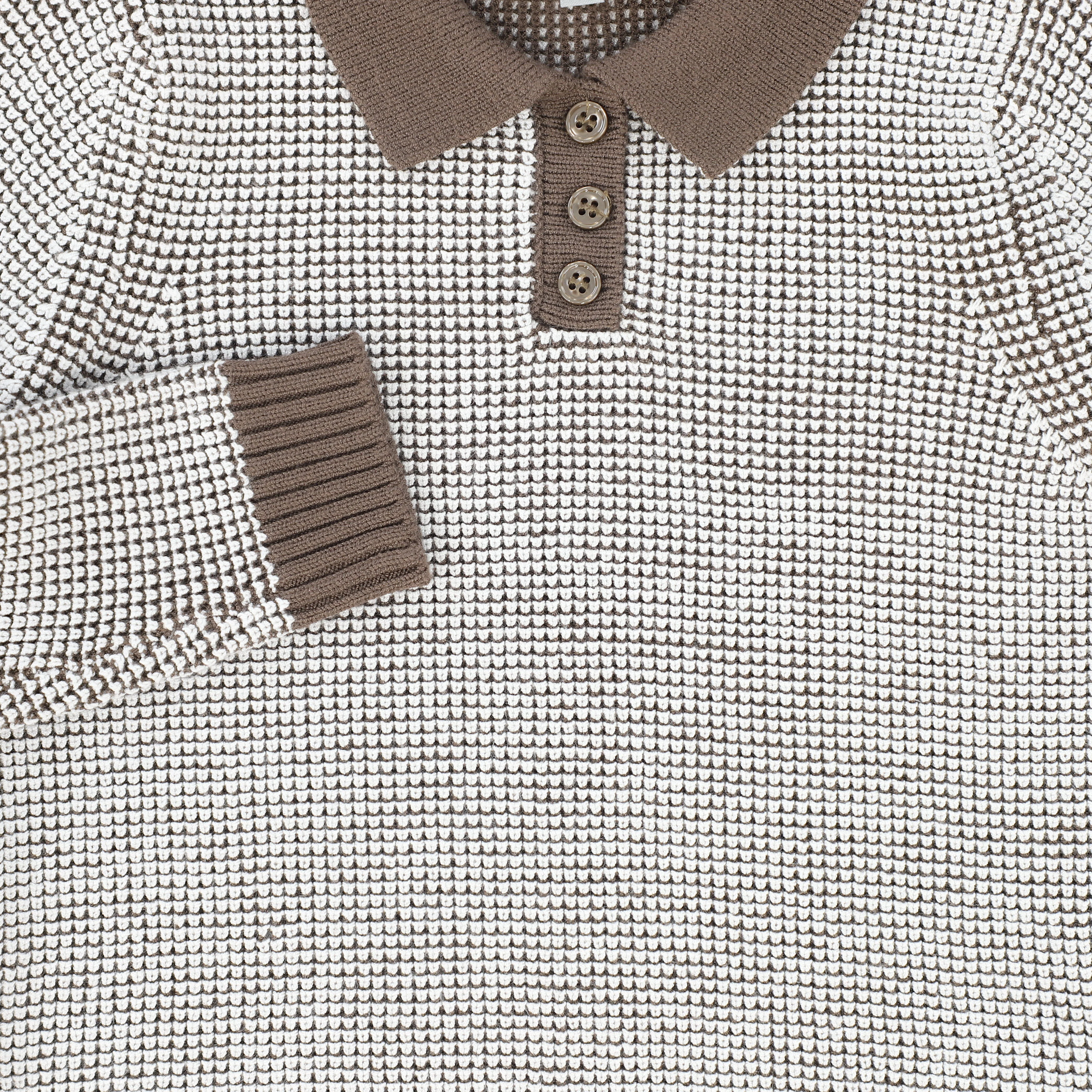 BACE COLLECTION BEIGE BUBBLE KNIT SWEATER [FINAL SALE] - Image 3