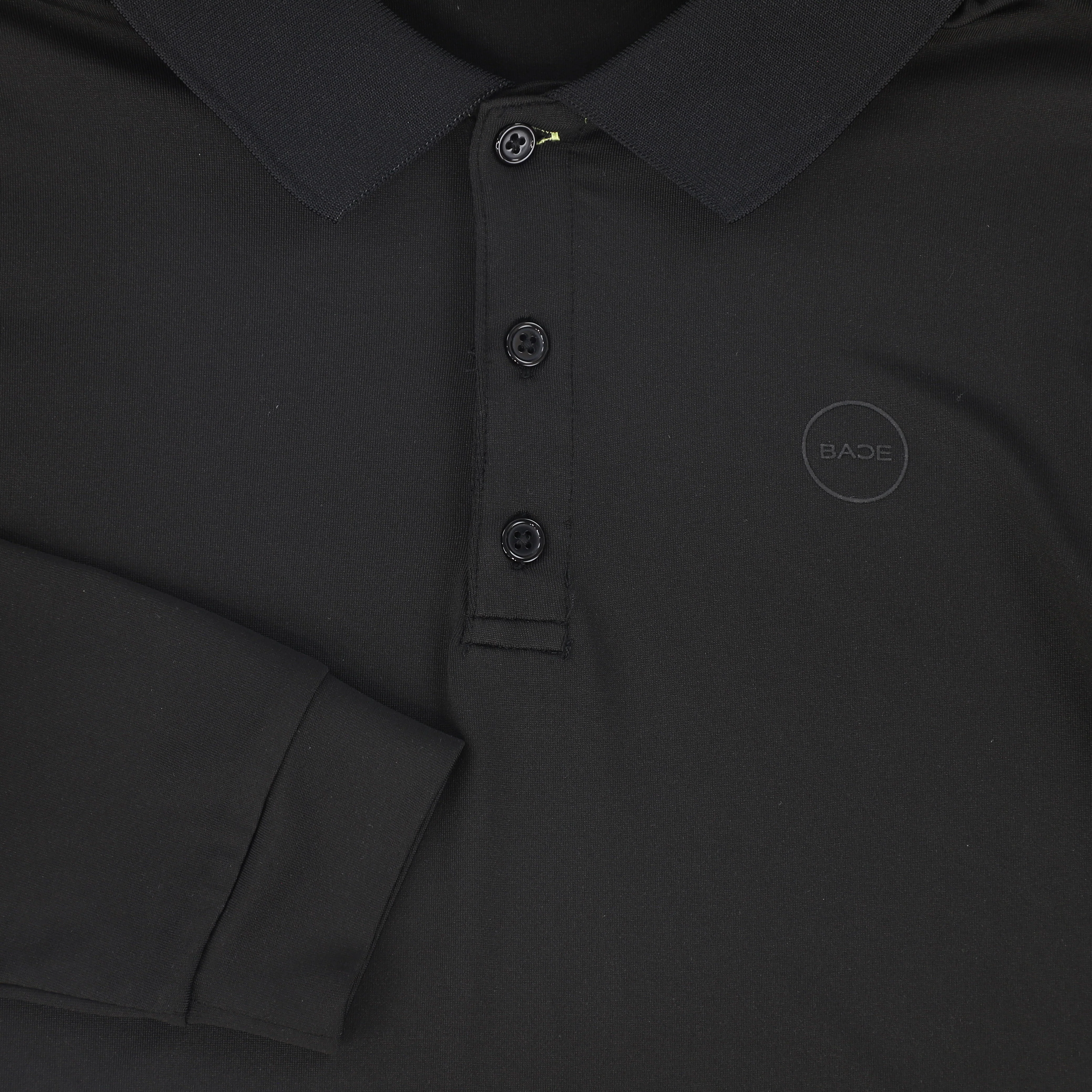 BACE COLLECTION BLACK LS LOGO POLO [FINAL SALE] - Image 3