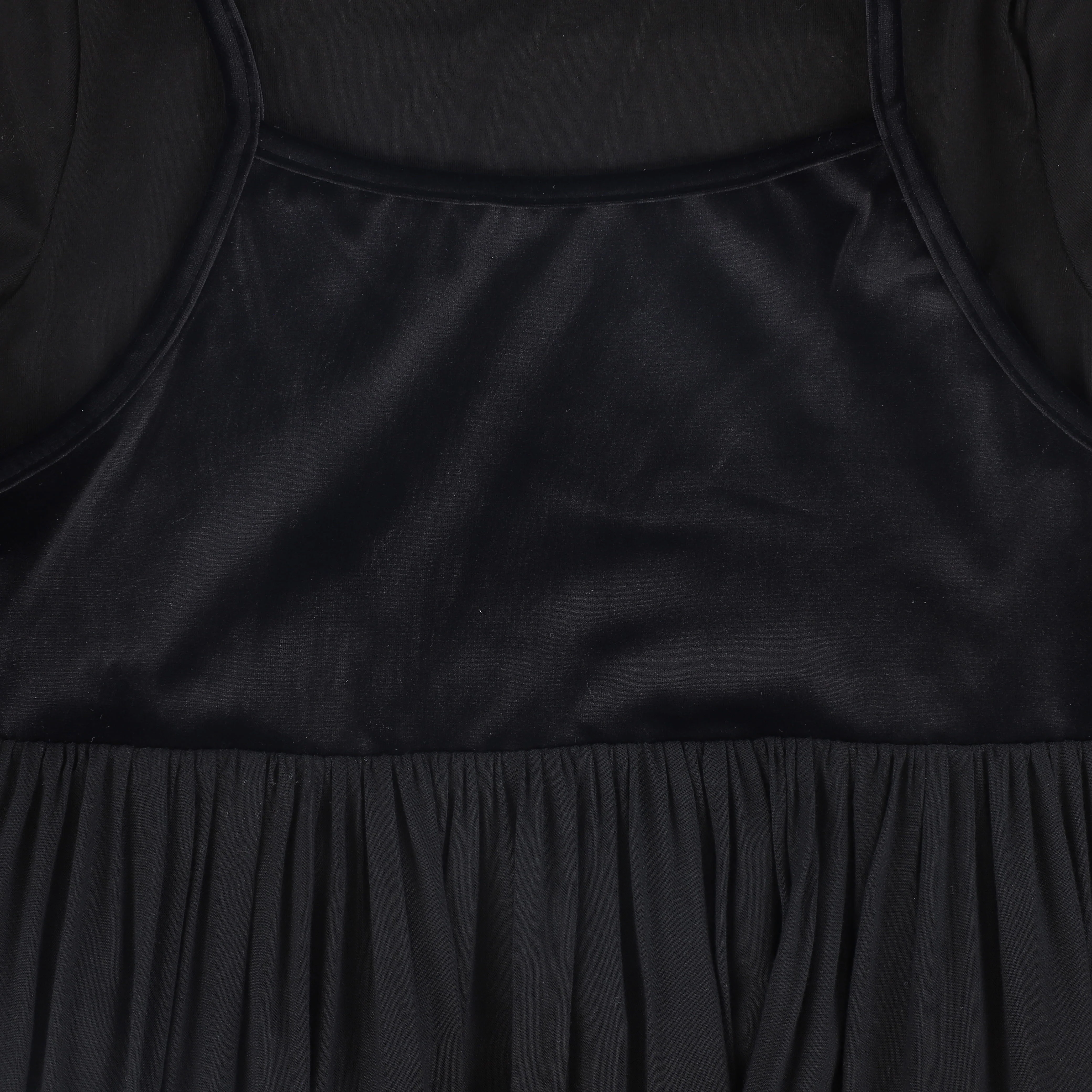 BACE COLLECTION BLACK VELOUR TOP SILK MAXI DRESS [FINAL SALE] - Image 2