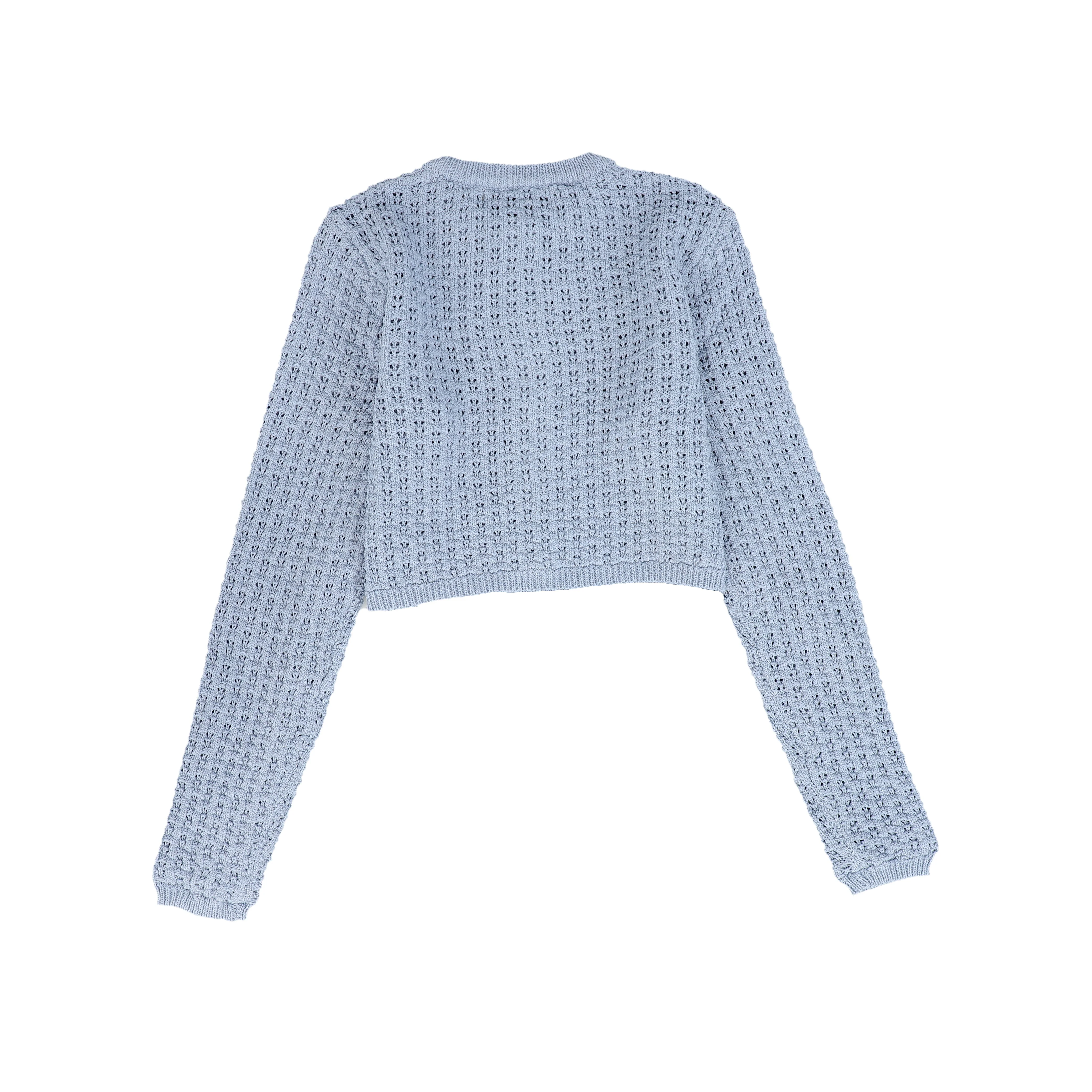 BACE COLLECTION BLUE POINTELLE CARDIGAN [FINAL SALE] - Image 2