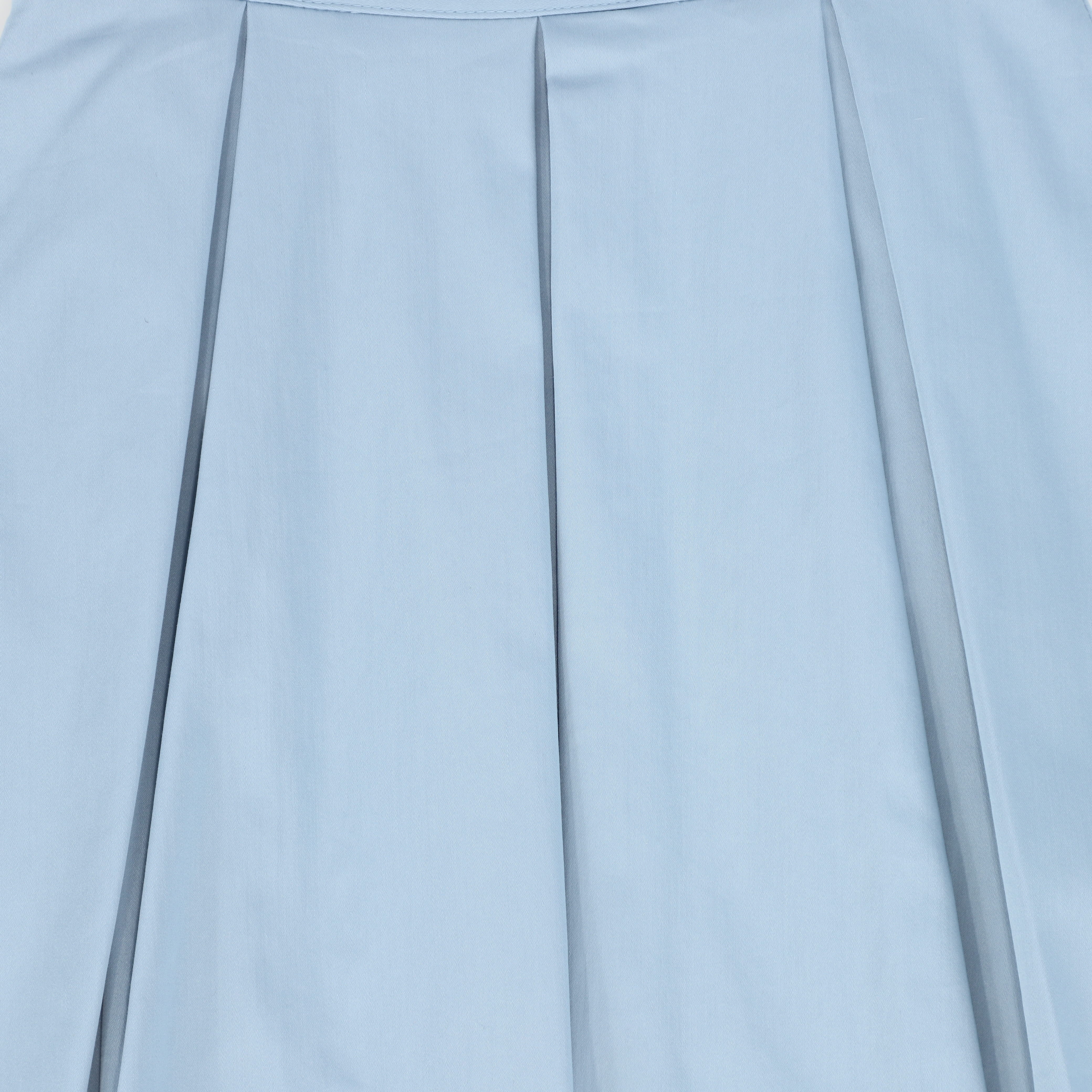 BACE COLLECTION BLUE POPLIN WIDE PLEATED SKIRT [FINAL SALE] - Image 3