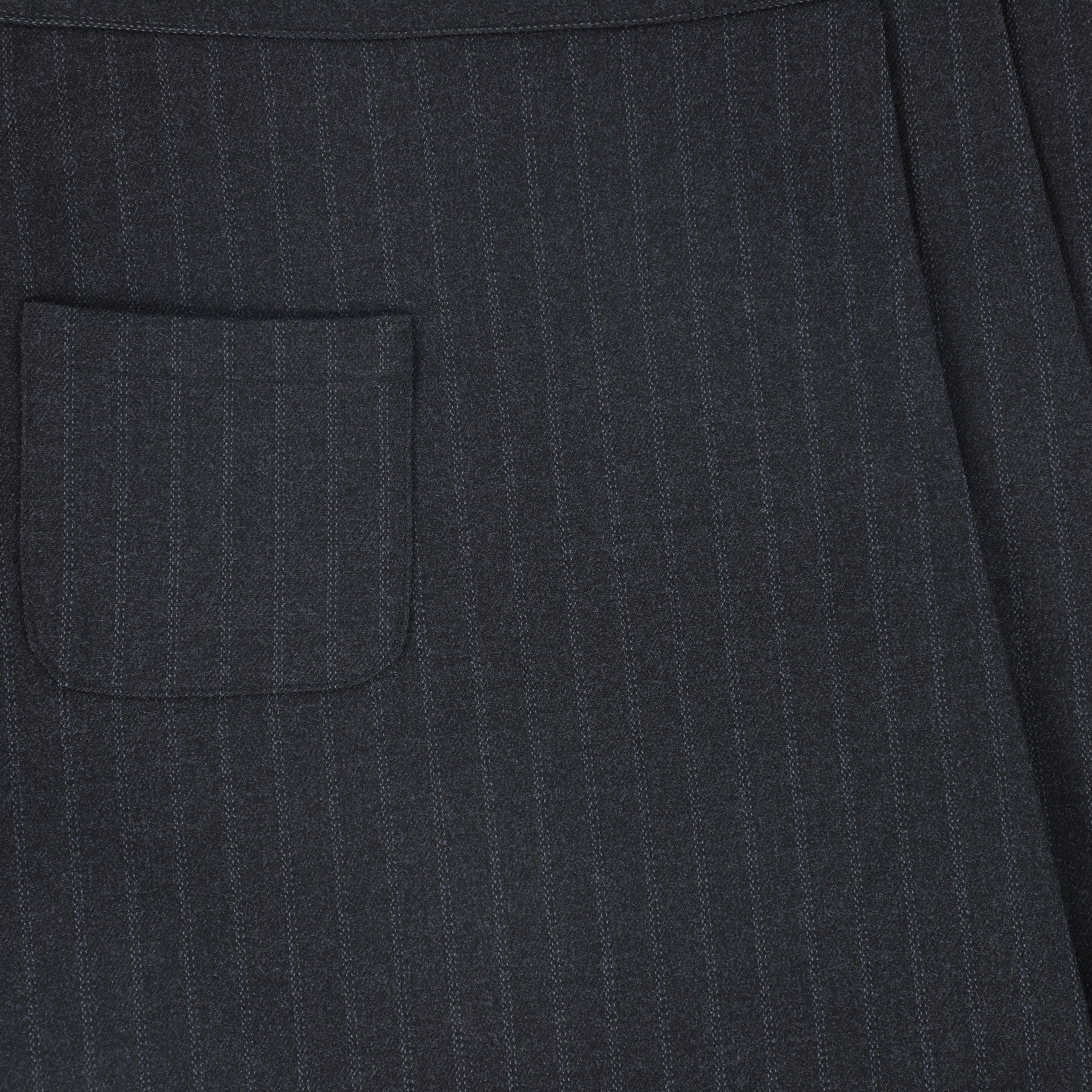 BACE COLLECTION GREY STRIPED BUTTON SKIRT [FINAL SALE] - Image 3