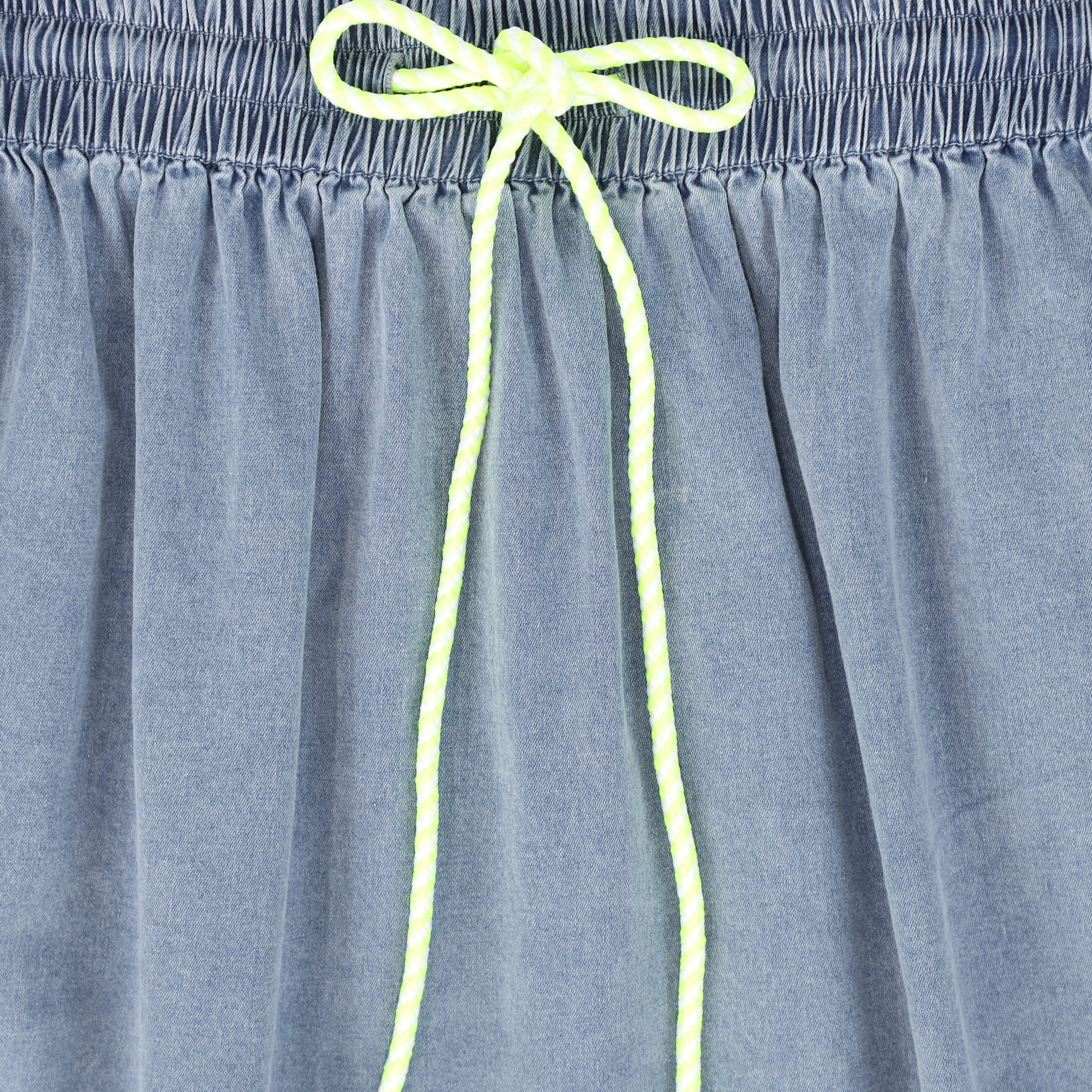 BACE COLLECTION LIGHT BLUE DENIM ROPE STRING MAXI SKIRT [FINAL SALE] - Image 3