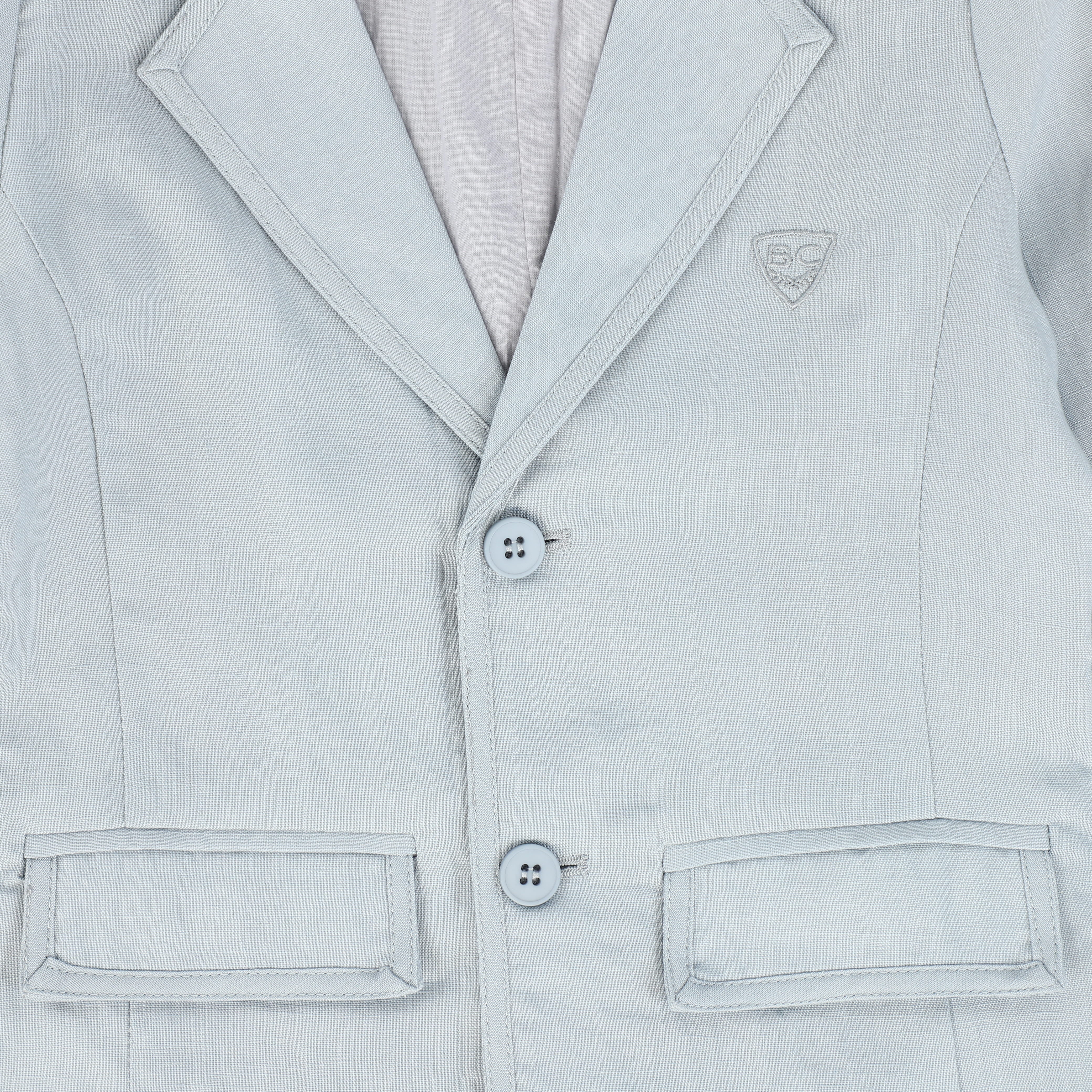 BACE COLLECTION LIGHT BLUE RIBBON TRIM BLAZER [FINAL SALE] - Image 3