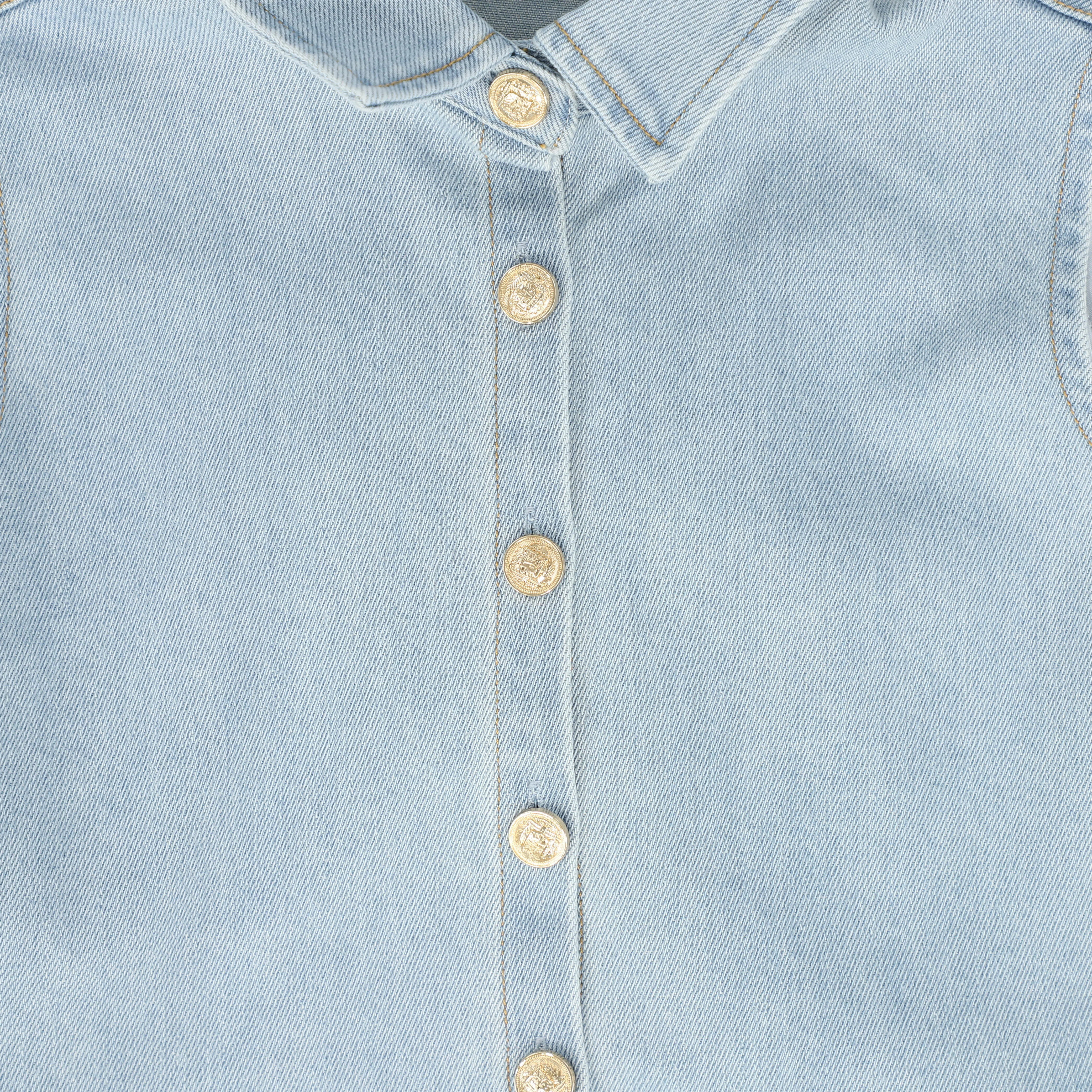 BACE COLLECTION DENIM WASH COLLARED JUMPER [FINAL SALE] - Image 3