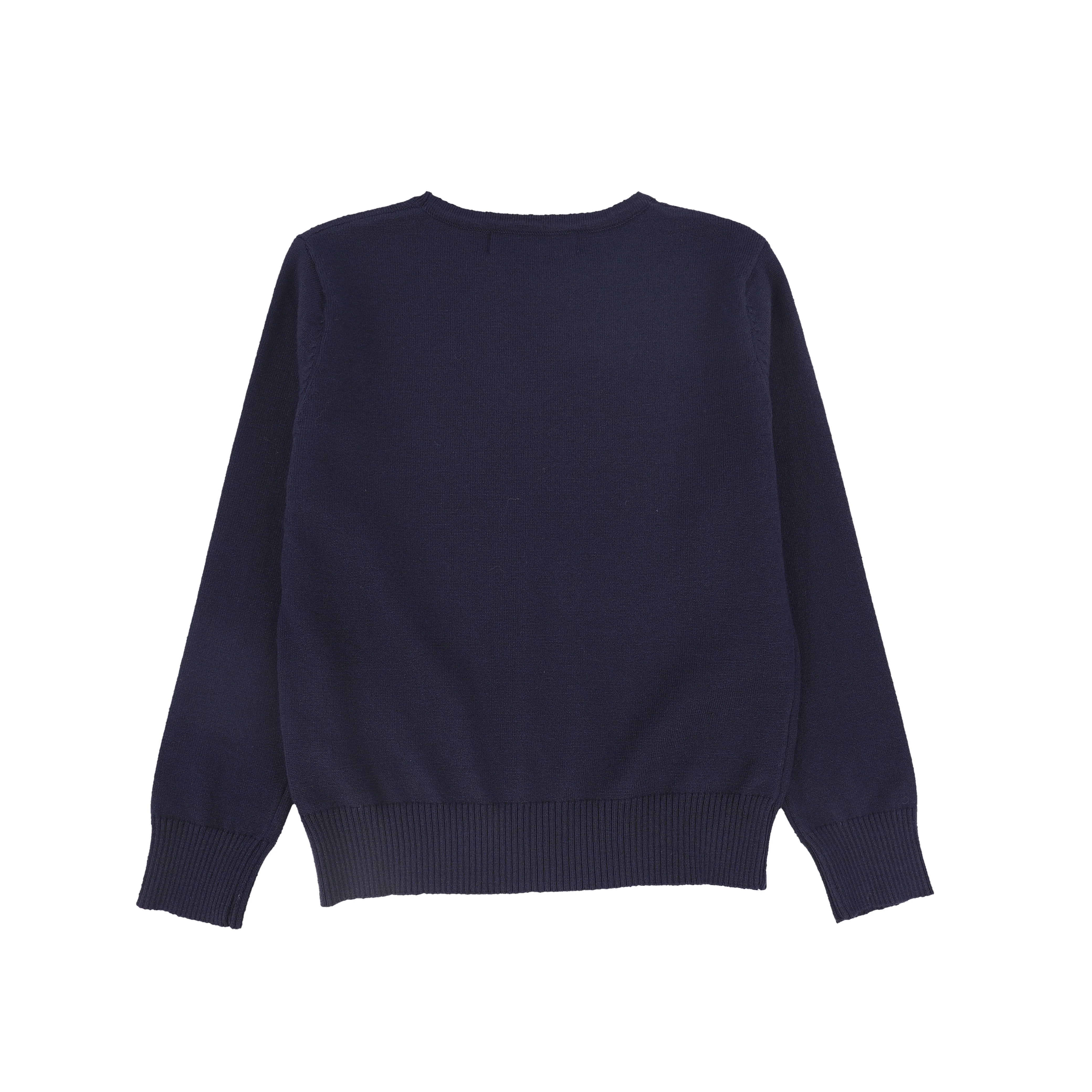 BACE COLLECTION NAVY LOGO EMBROIDERED CREWNECK SWEATER [FINAL SALE] - Image 2