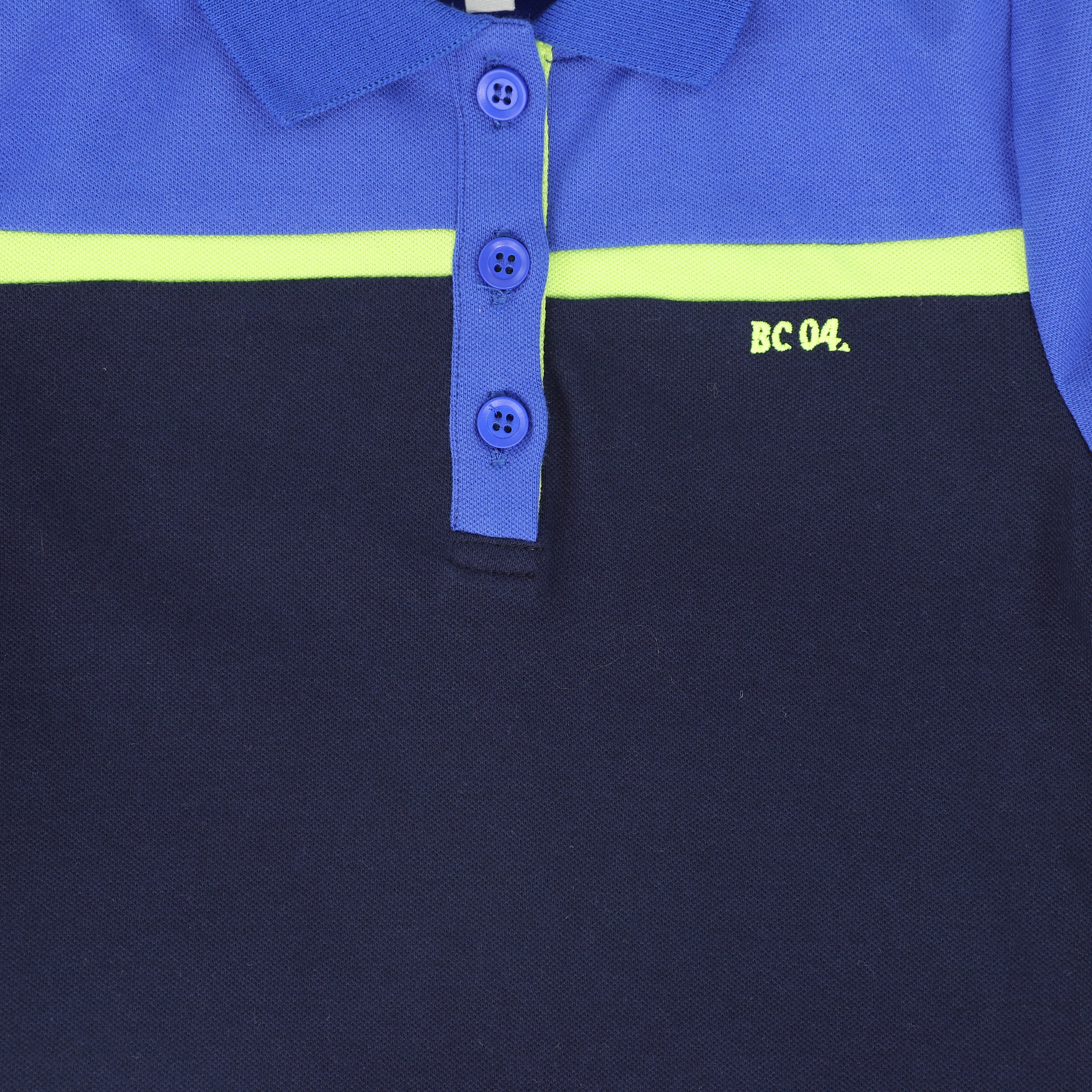 BACE COLLECTION NAVY STRIPED CONTRAST PIQUE POLO [FINAL SALE] - Image 3