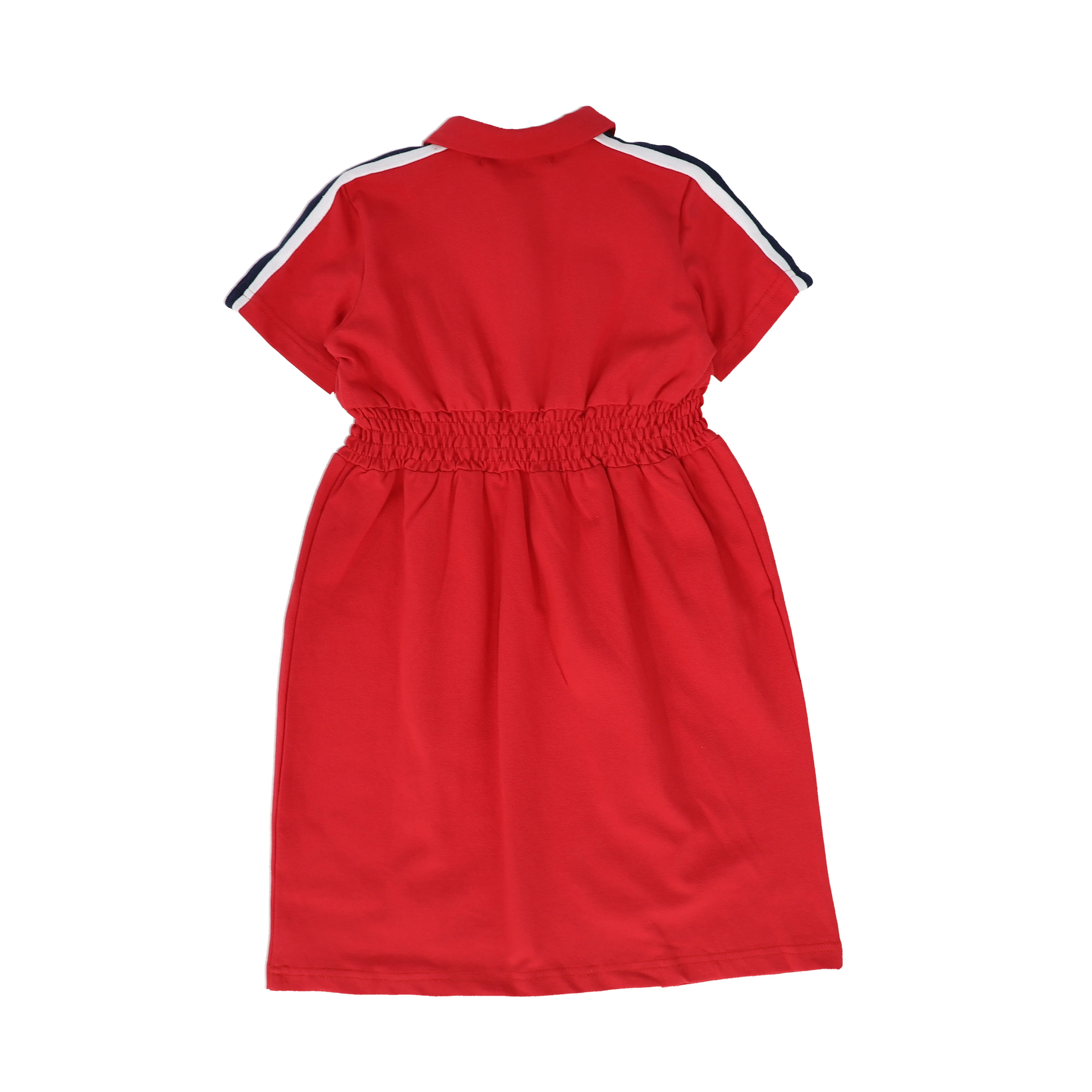 BACE COLLECTION RED PIQUE VARSITY SS DRESS [FINAL SALE] - Image 2