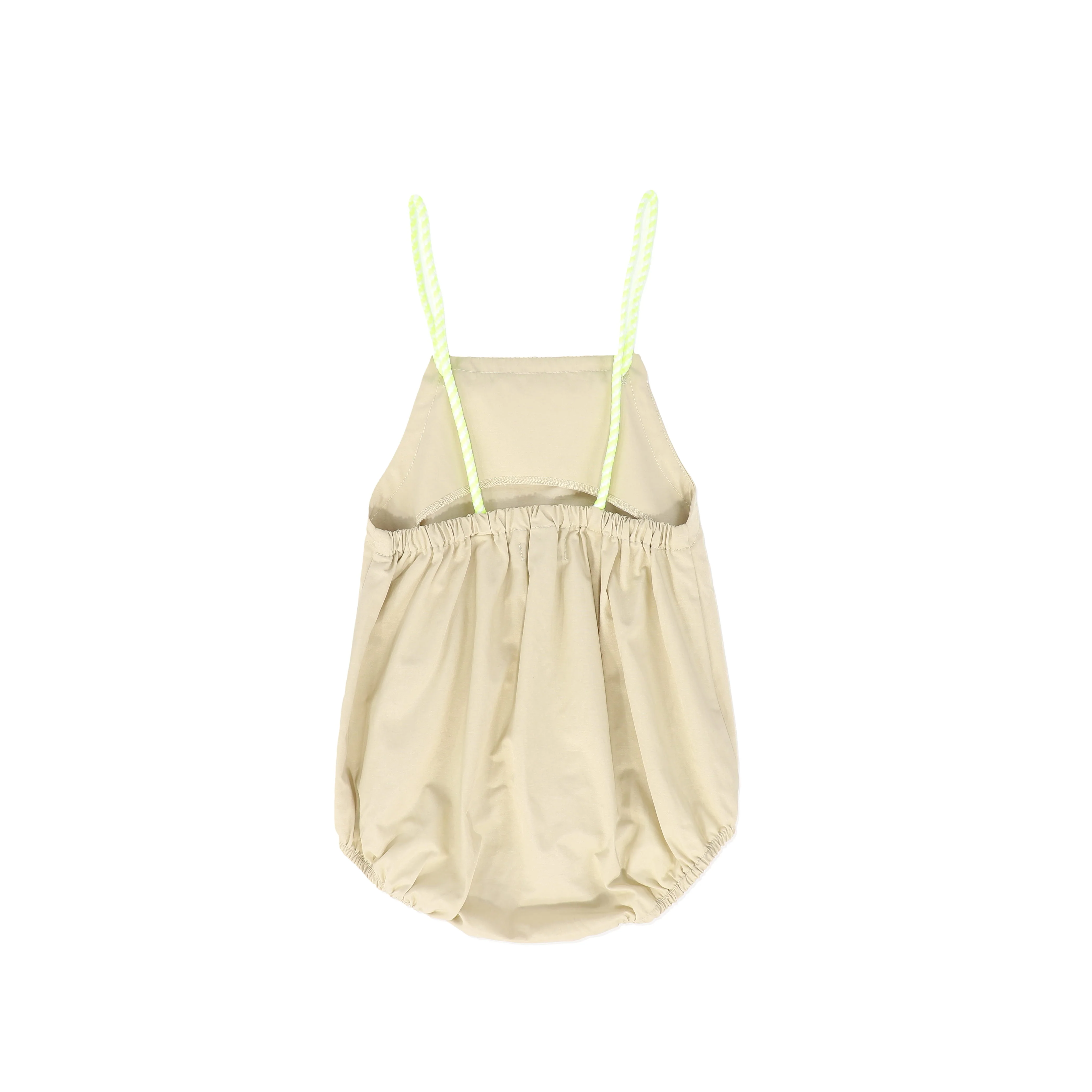 BACE COLLECTION TAN ROPE STRING BUBBLE ROMPER [FINAL SALE] - Image 2