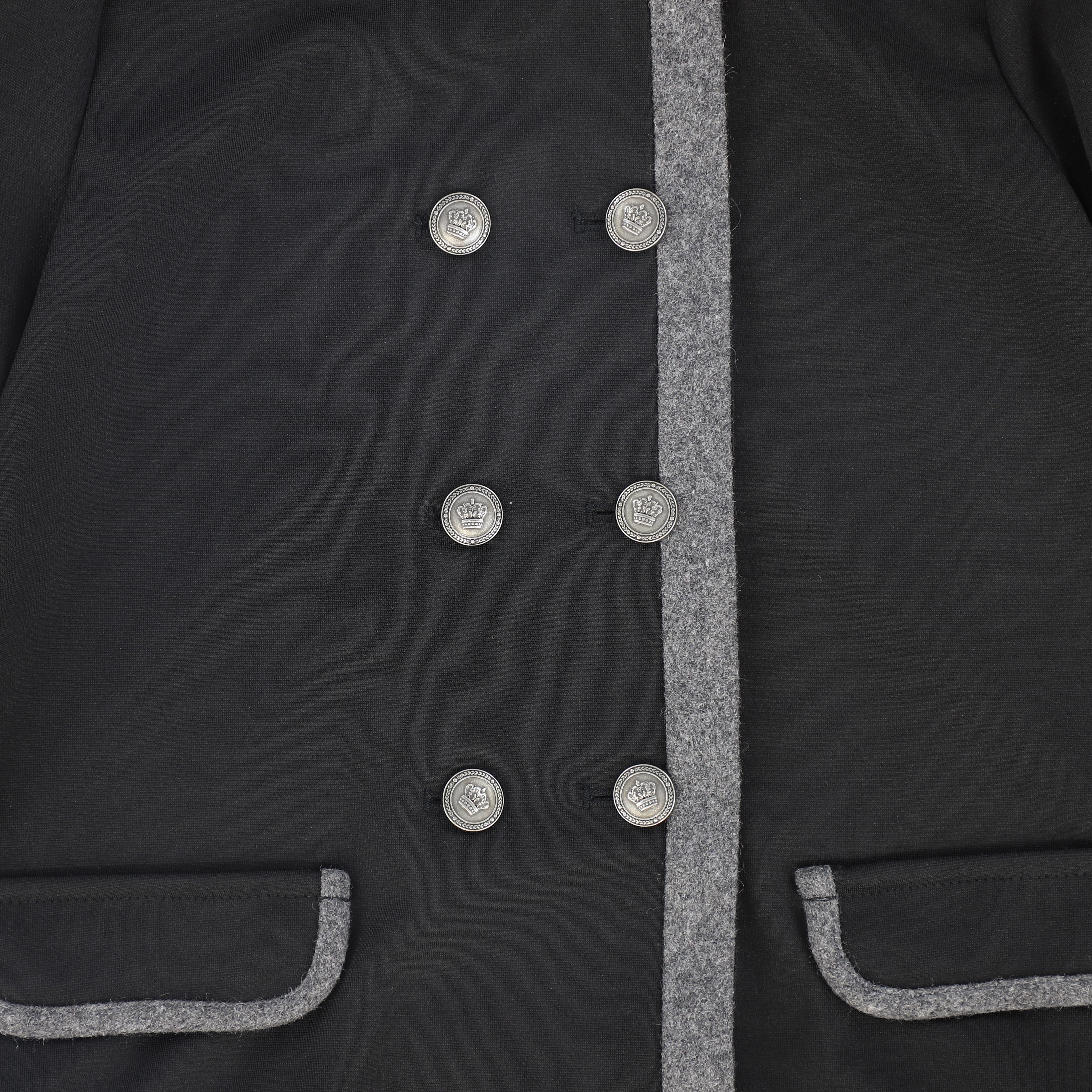 BAMBOO BLACK DOUBLE BREASTED PLEAT DRESS [FINAL SALE] - Image 3