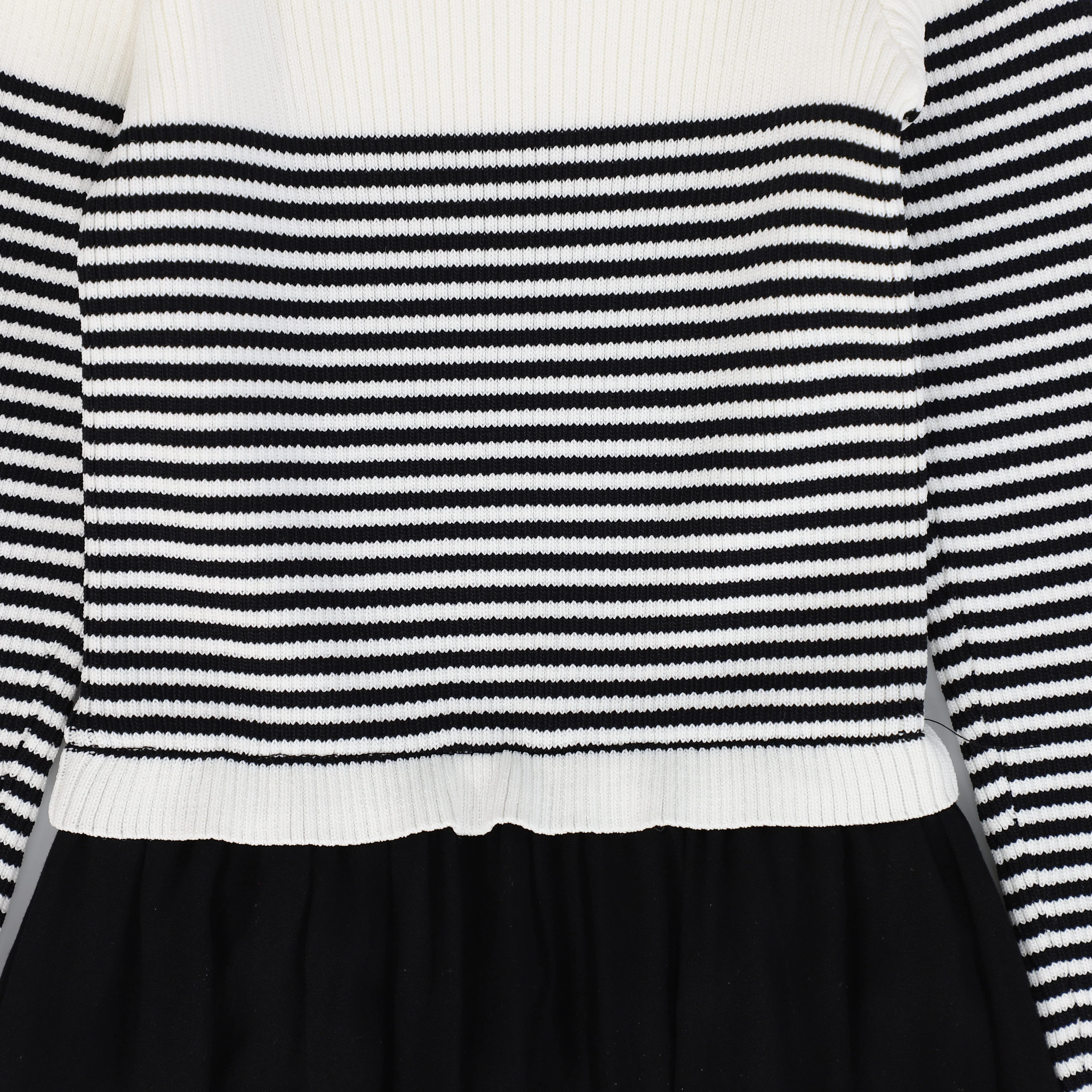 BAMBOO BLACK/WHITE STRIPED SWEATER MAXI DRESS [FINAL SALE] - Image 3
