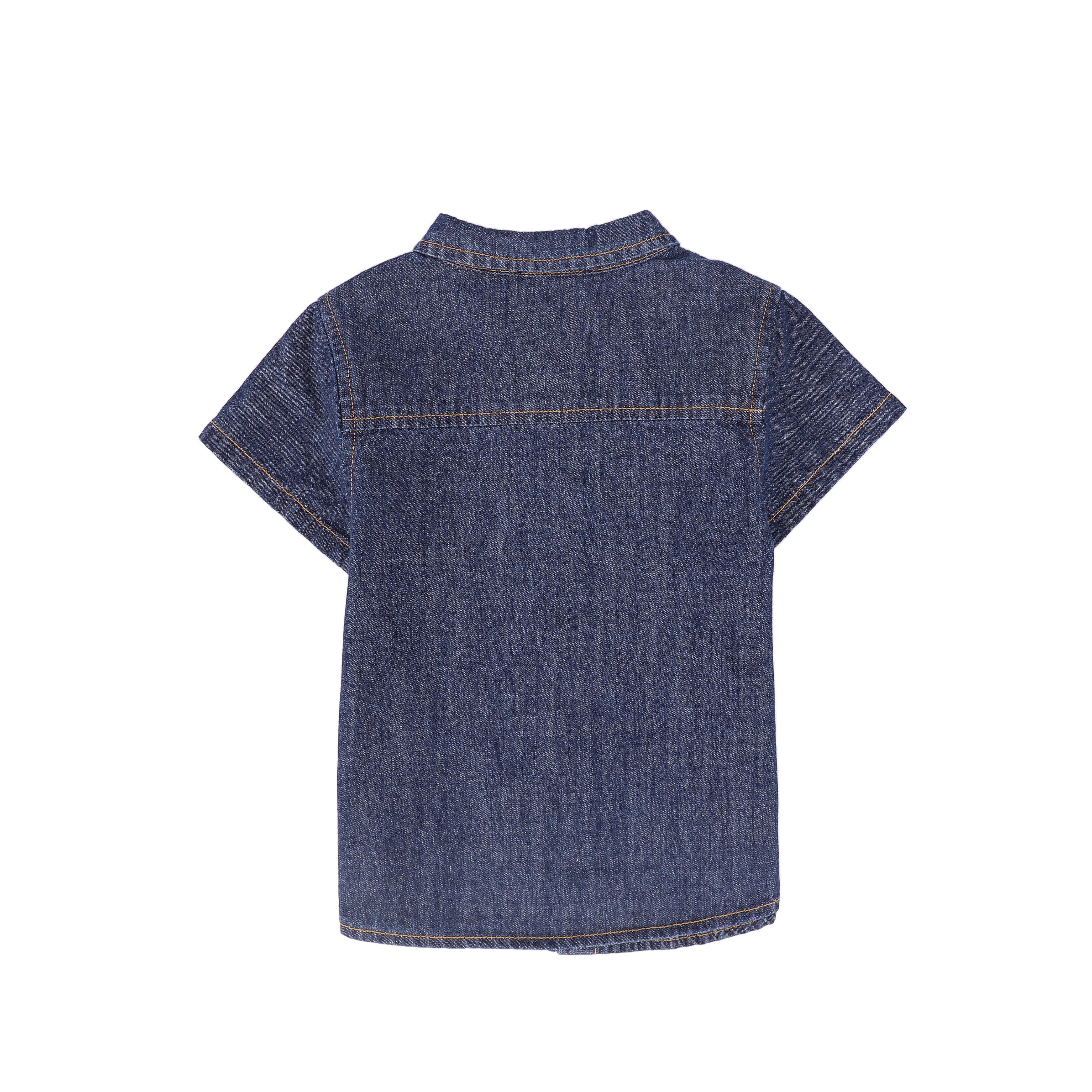 BAMBOO BLUE DENIM LOGO SS SHIRT [FINAL SALE] - Image 2