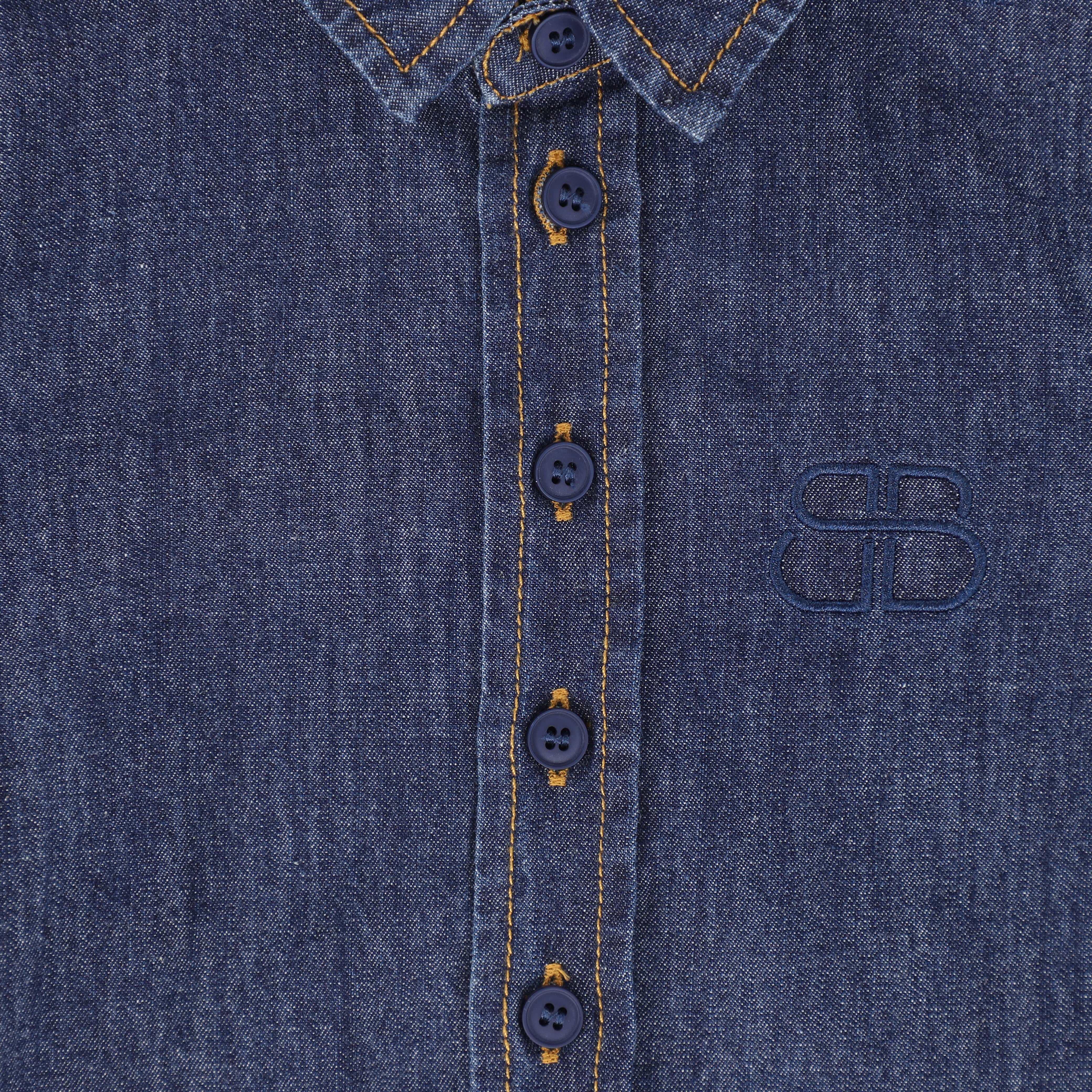 BAMBOO BLUE DENIM LOGO SS SHIRT [FINAL SALE] - Image 3