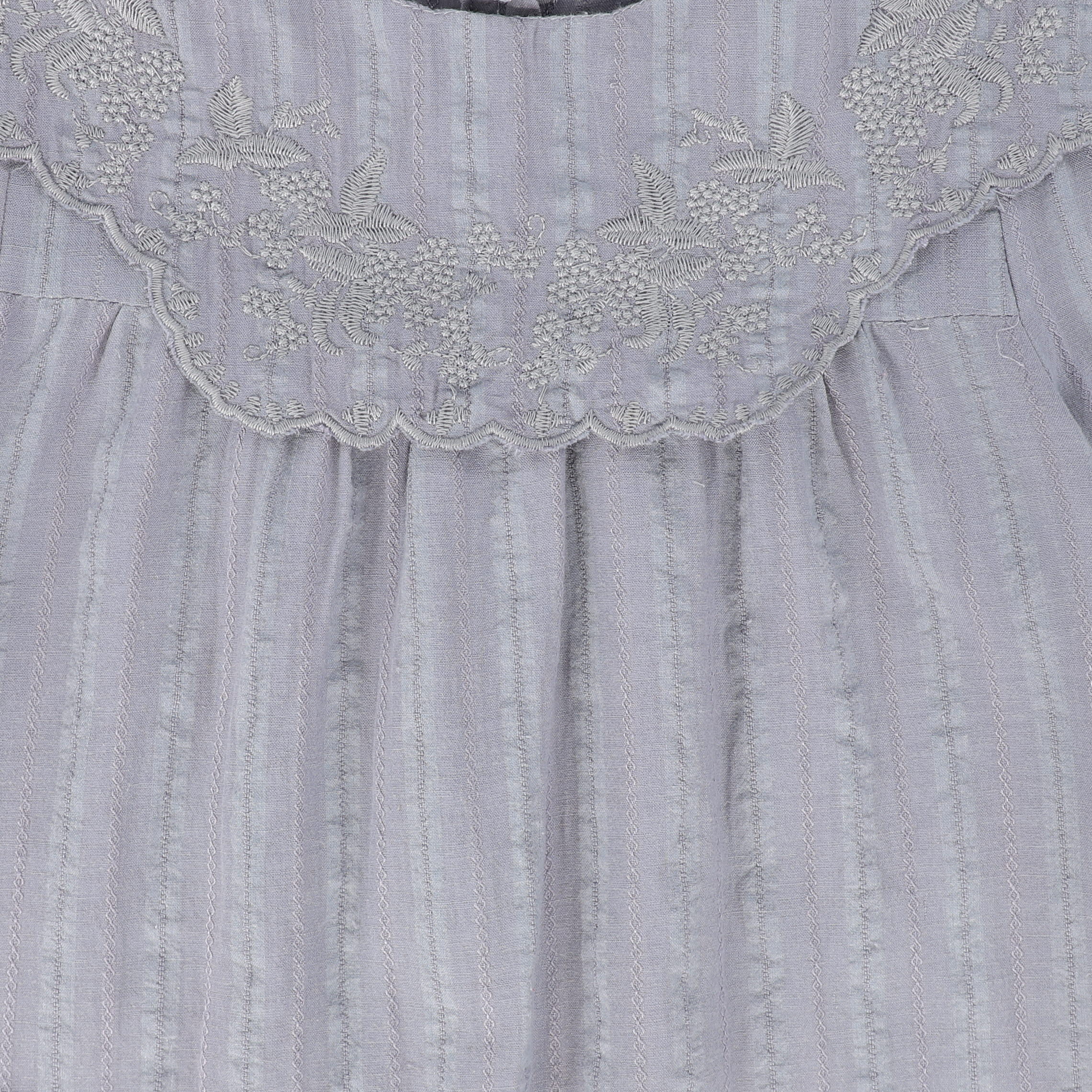 BAMBOO BLUE EMBROIDERED COLLARED SS DRESS [FINAL SALE] - Image 3