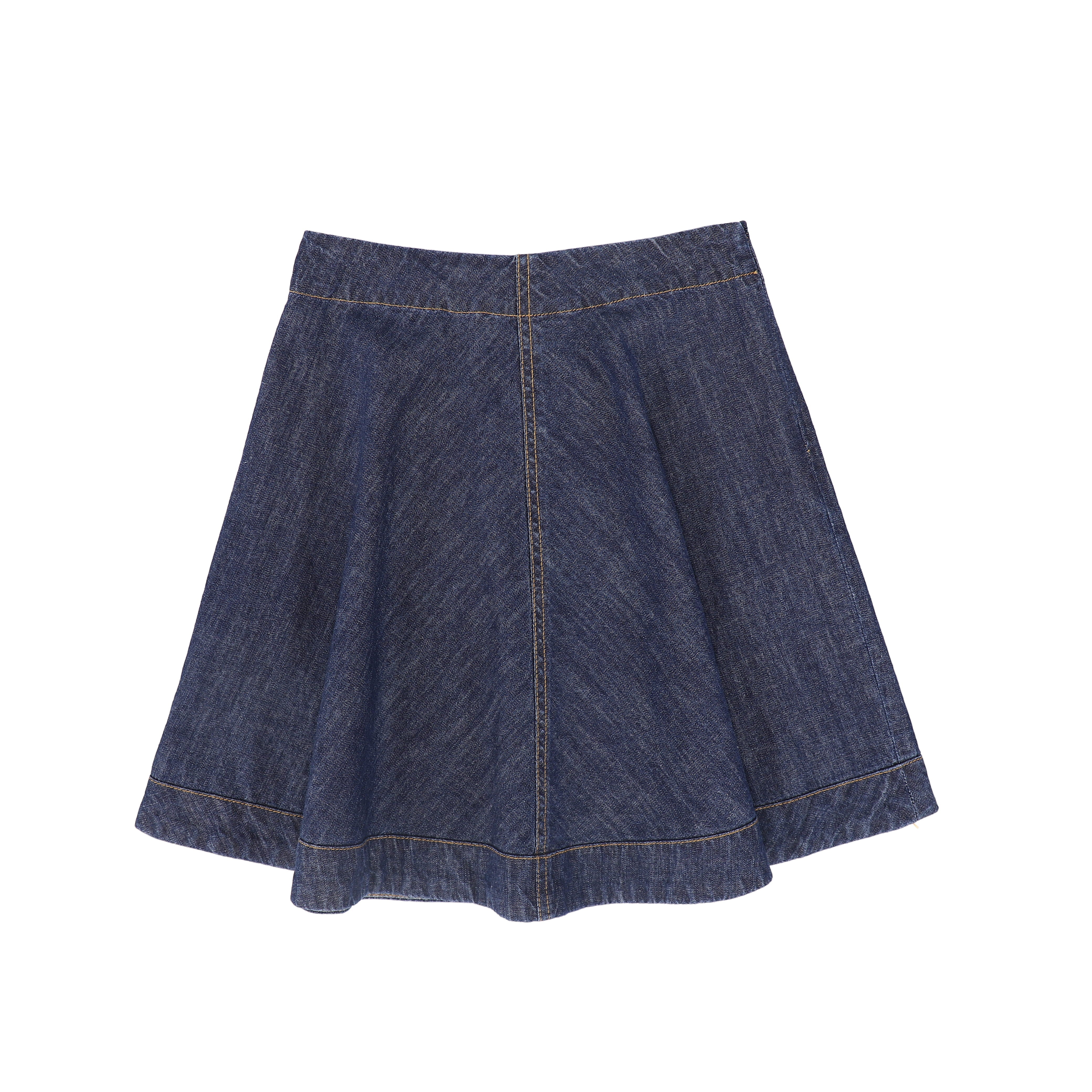 BAMBOO DARK DENIM FLAIR SKIRT [FINAL SALE] - Image 2