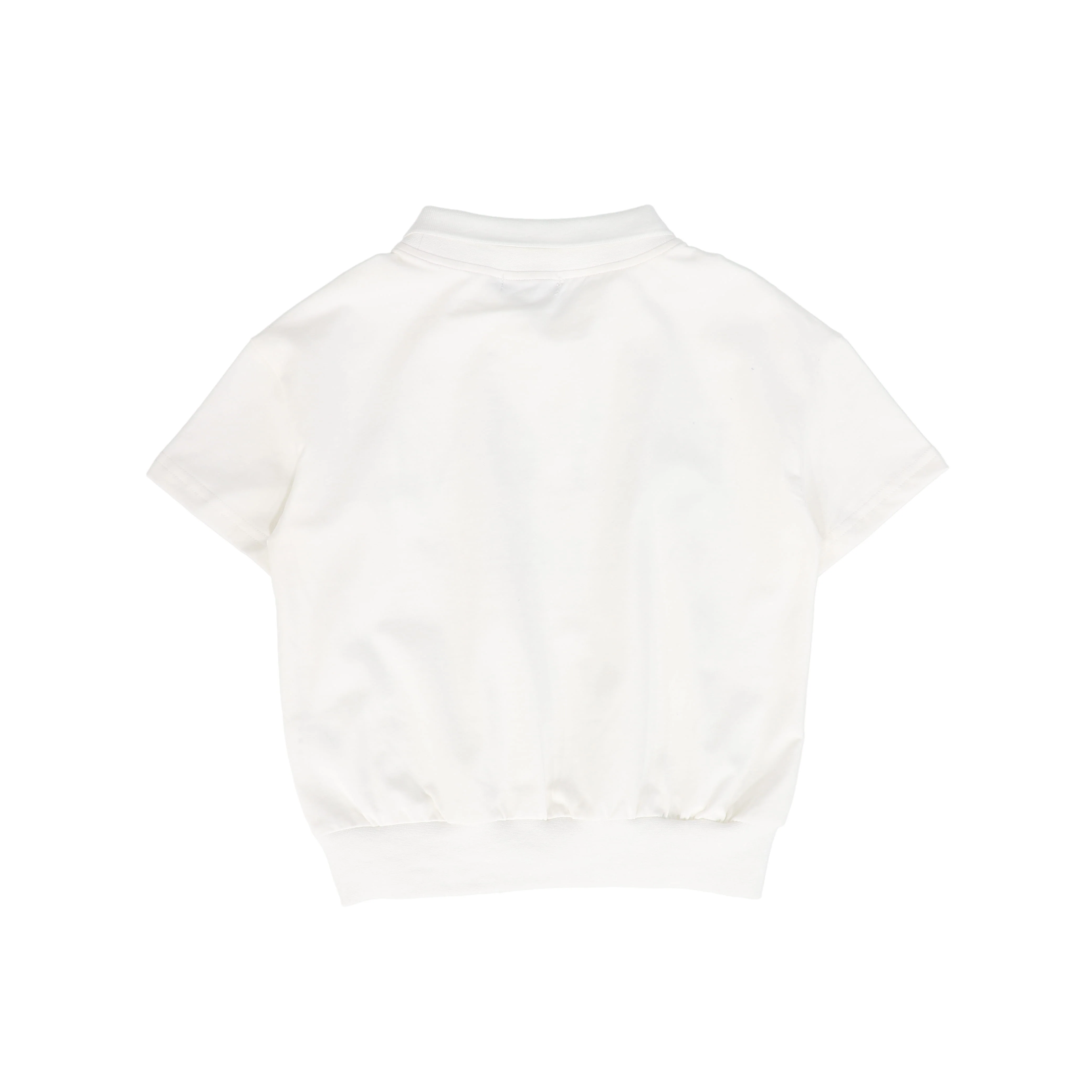 BAMBOO WHITE/GREEN WORDED SS COLLAR TEE [FINAL SALE] - Image 2