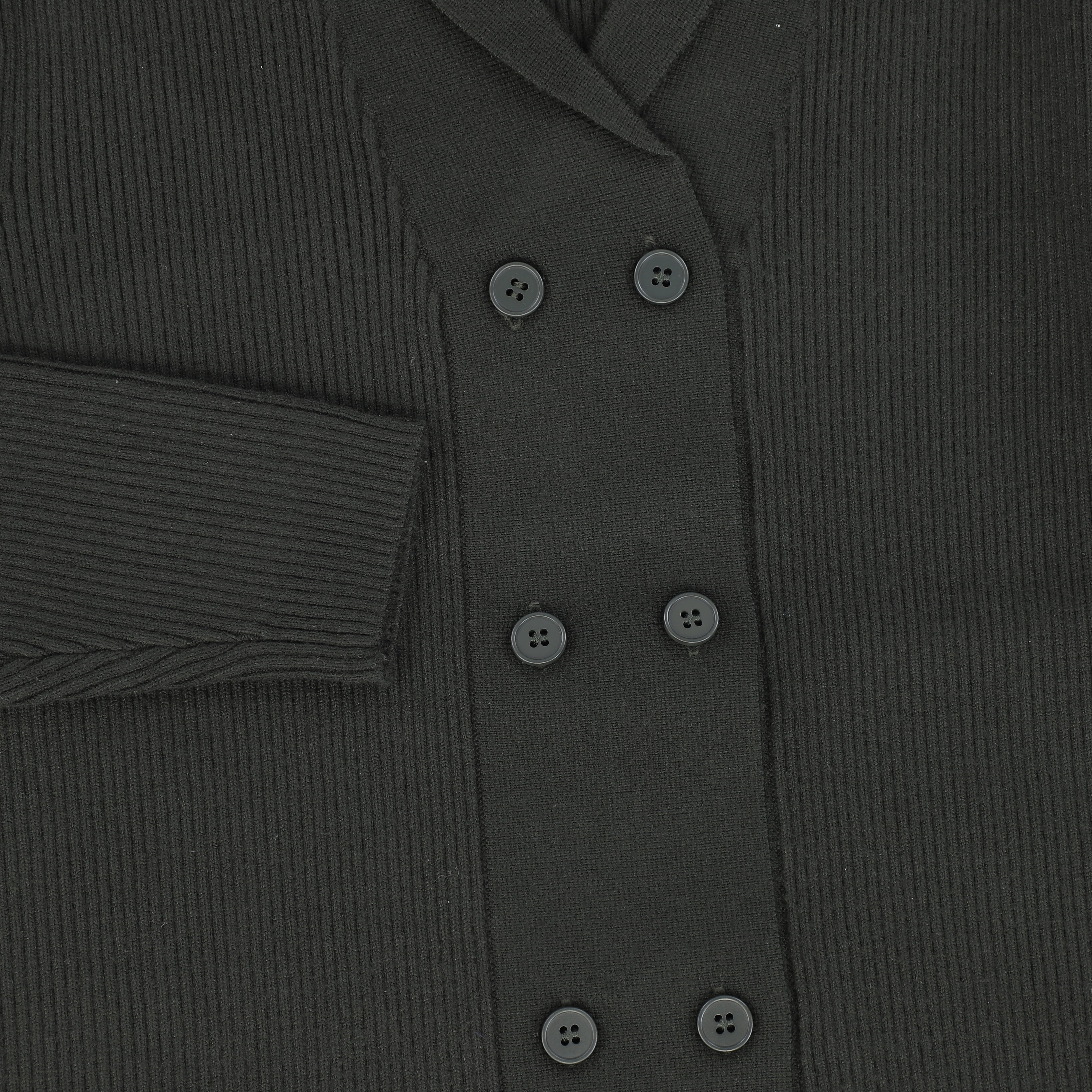 Bamboo Hunter Green Ribbed Knit Double Breasted Blazer [FINAL SALE] - Image 3
