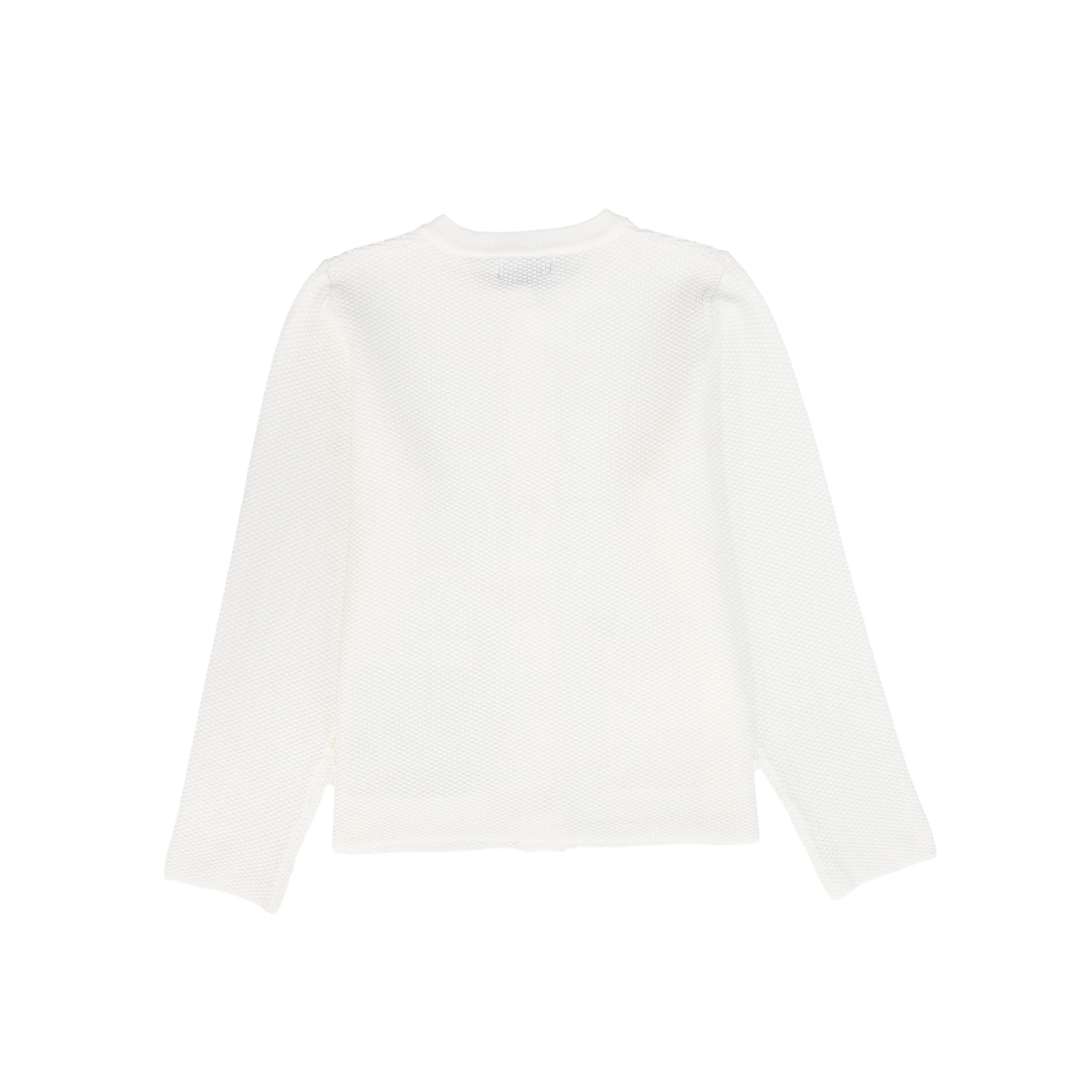 BAMBOO IVORY EMBROIDERED POCKET CARDIGAN [FINAL SALE] - Image 2