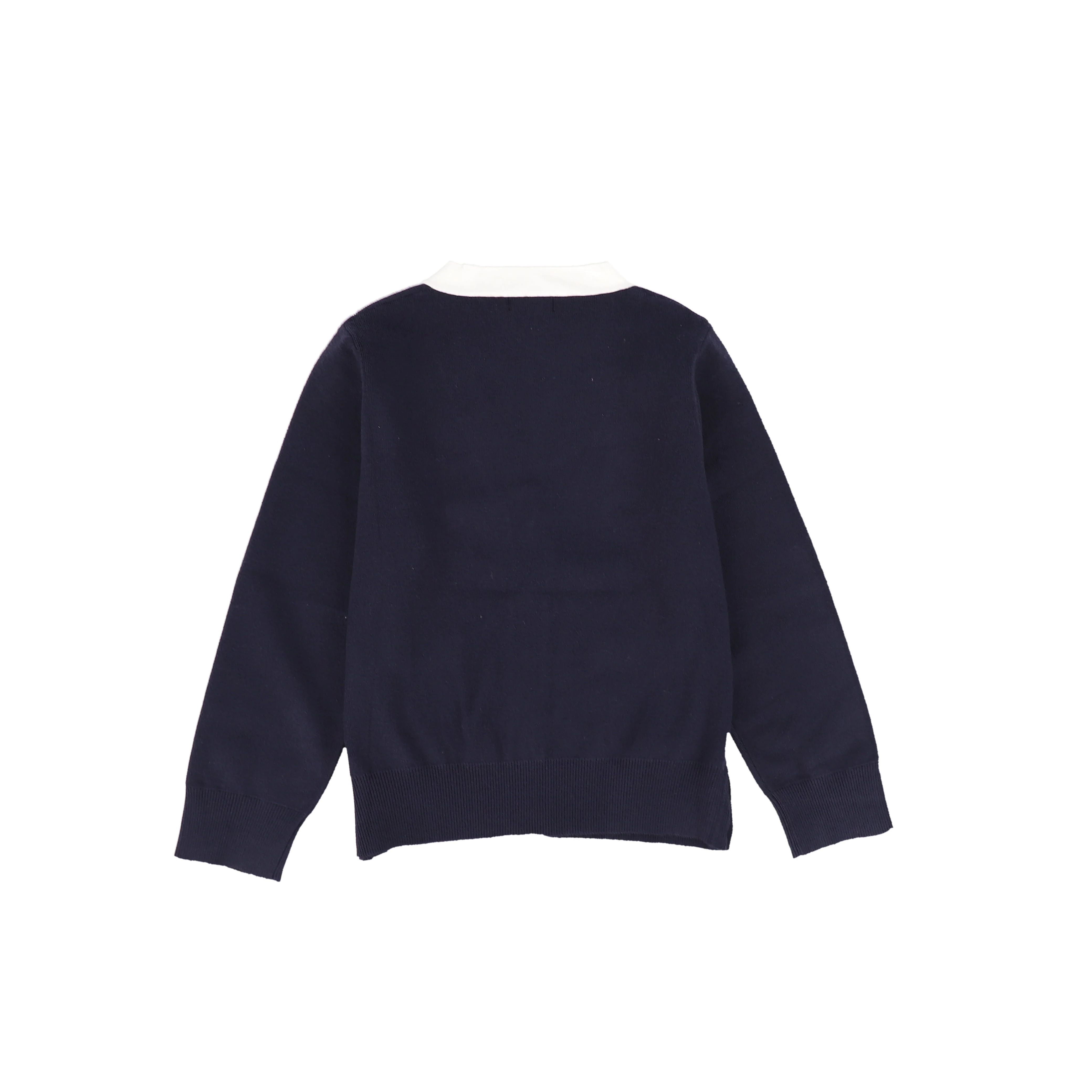 Bamboo Navy Contrast Trim Cardigan [FINAL SALE] - Image 2