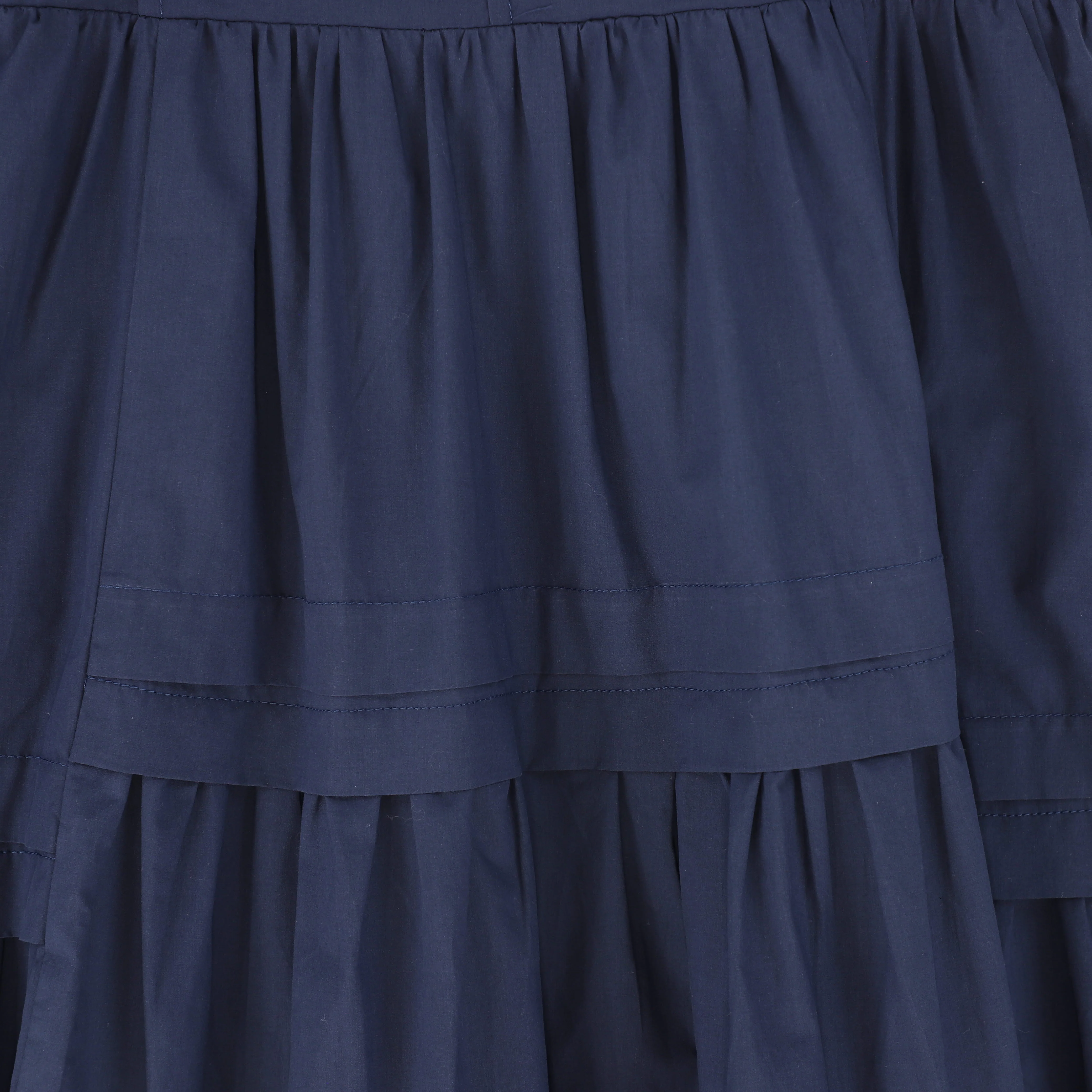BAMBOO NAVY POPLIN TIERED PLEATED JUMPER [FINAL SALE] - Image 3