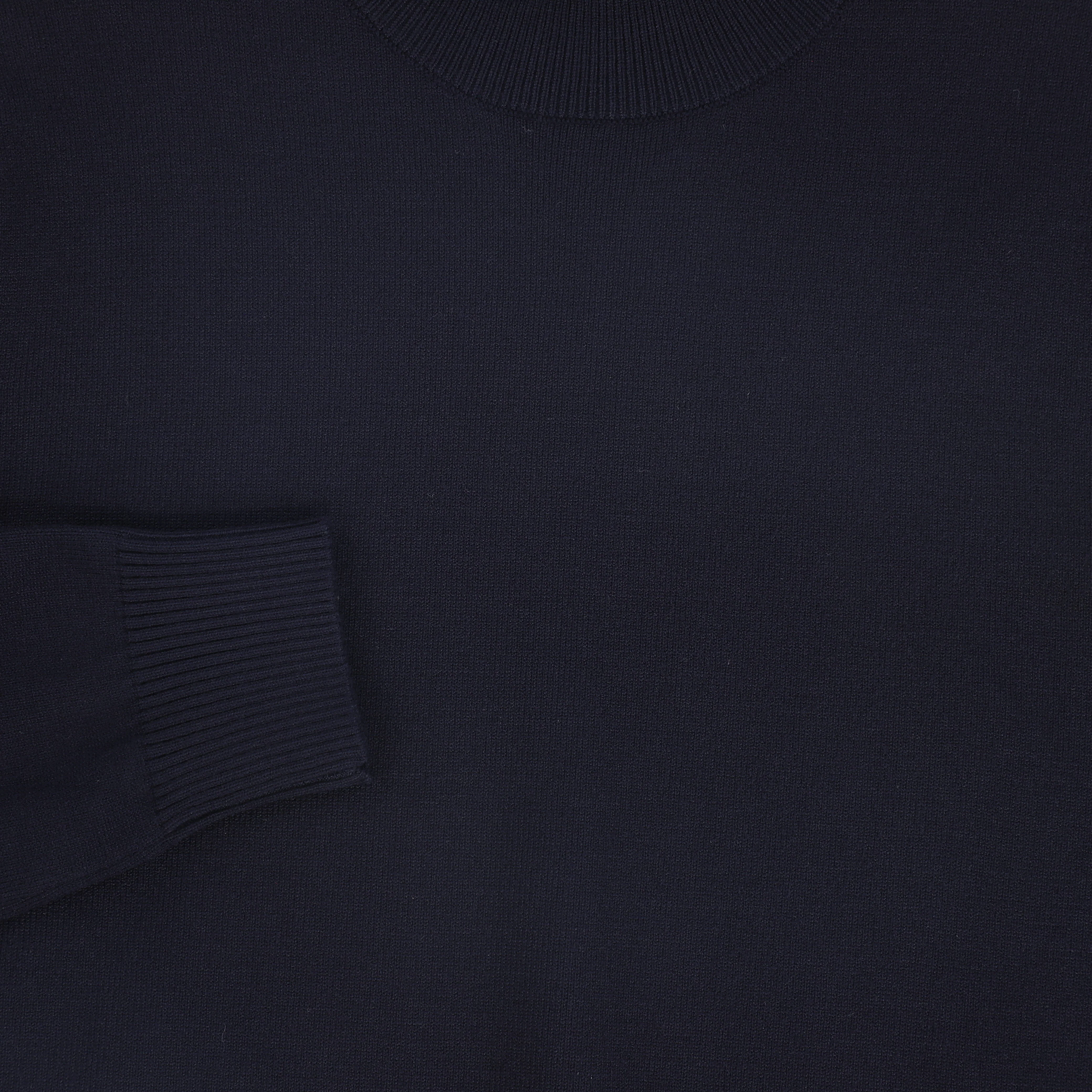 BAMBOO NAVY RUFFLE NECK SWEATER [FINAL SALE] - Image 3