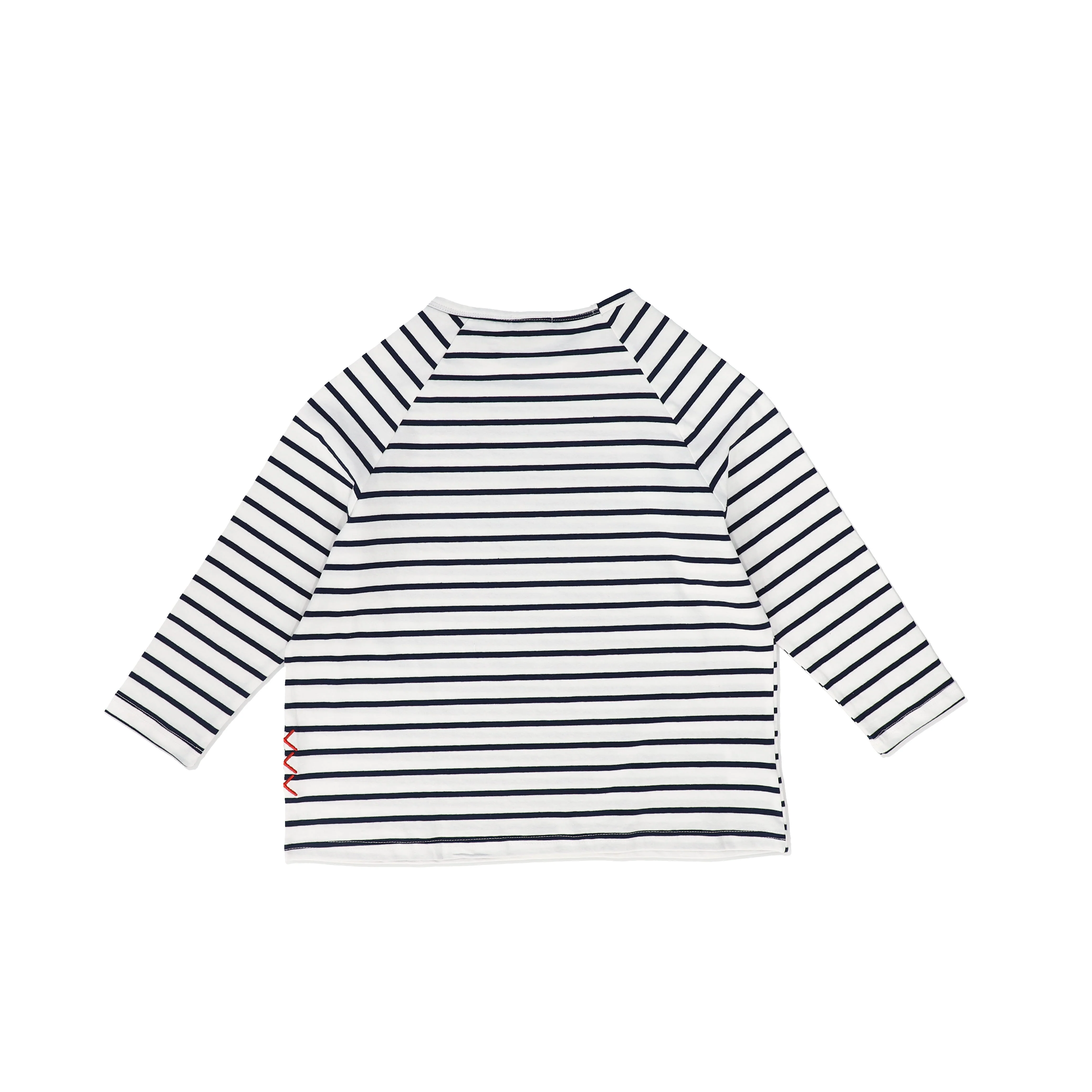 BAMBOO NAVY/WHITE STRIPE OVERSIZED T-SHIRT [FINAL SALE] - Image 2