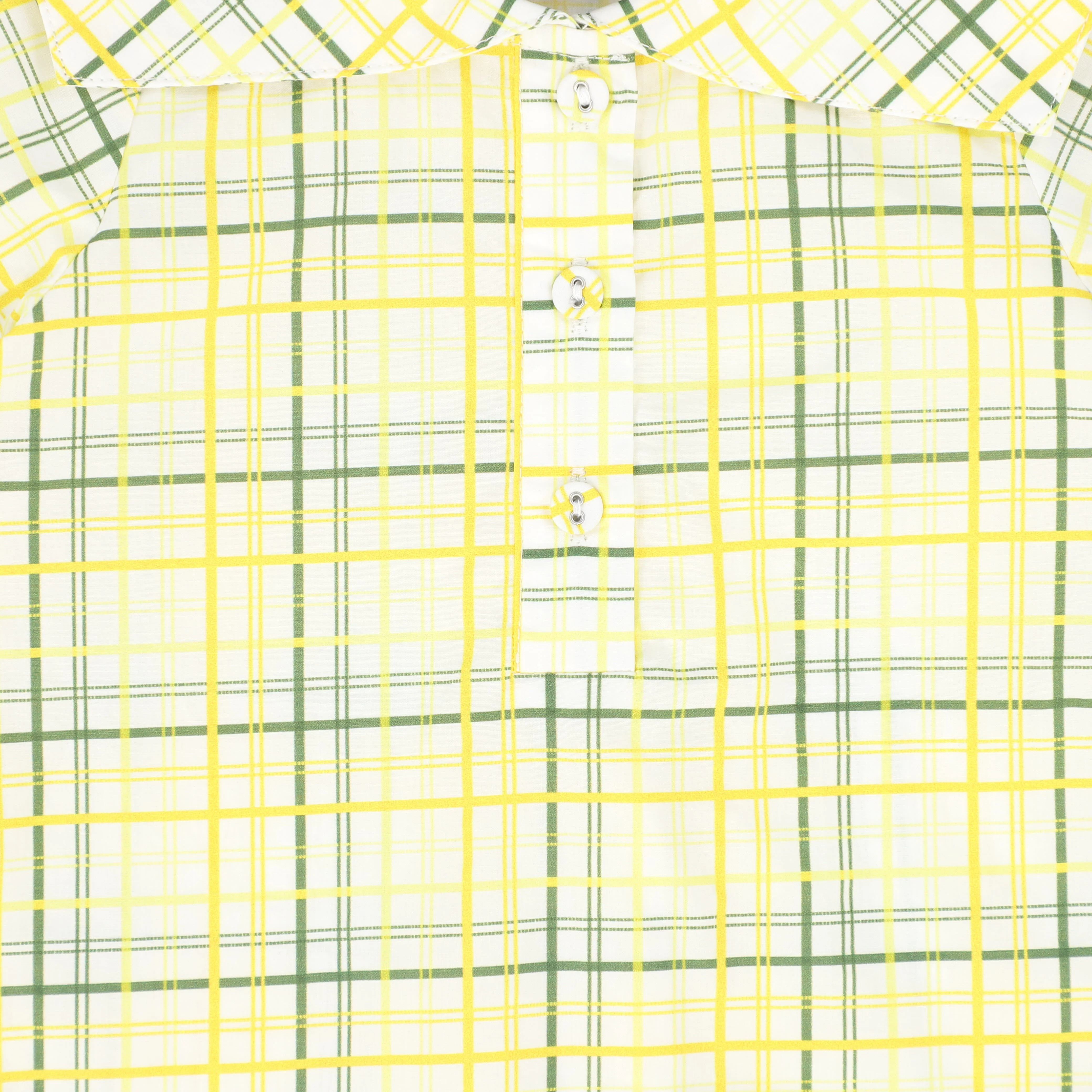 BAMBOO YELLOW PLAID SAILOR COLLAR BLOUSE [FINAL SALE] - Image 3