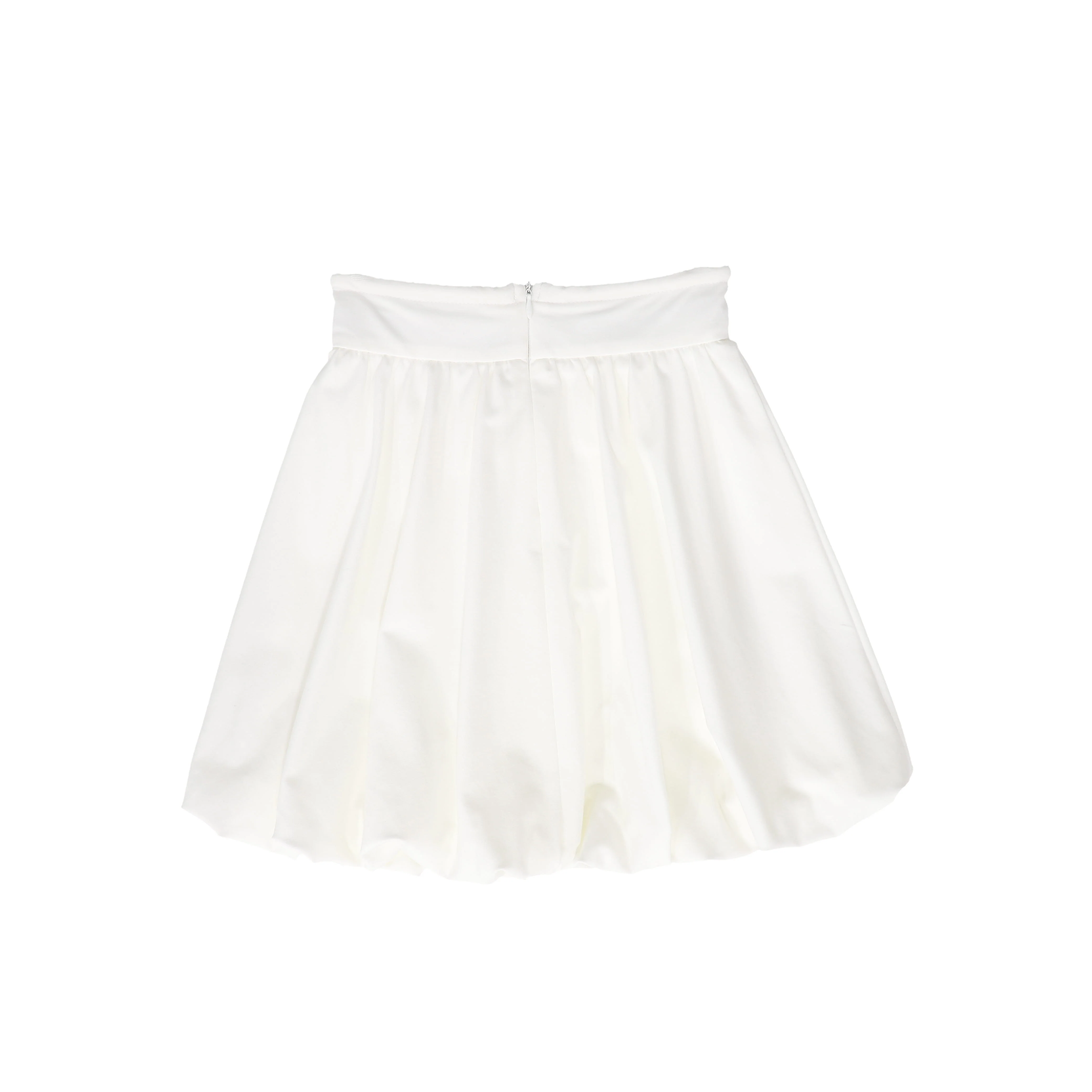 BAMBOO WHITE TRIM DRAWSTRING BUBBLE SKIRT [FINAL SALE] - Image 2
