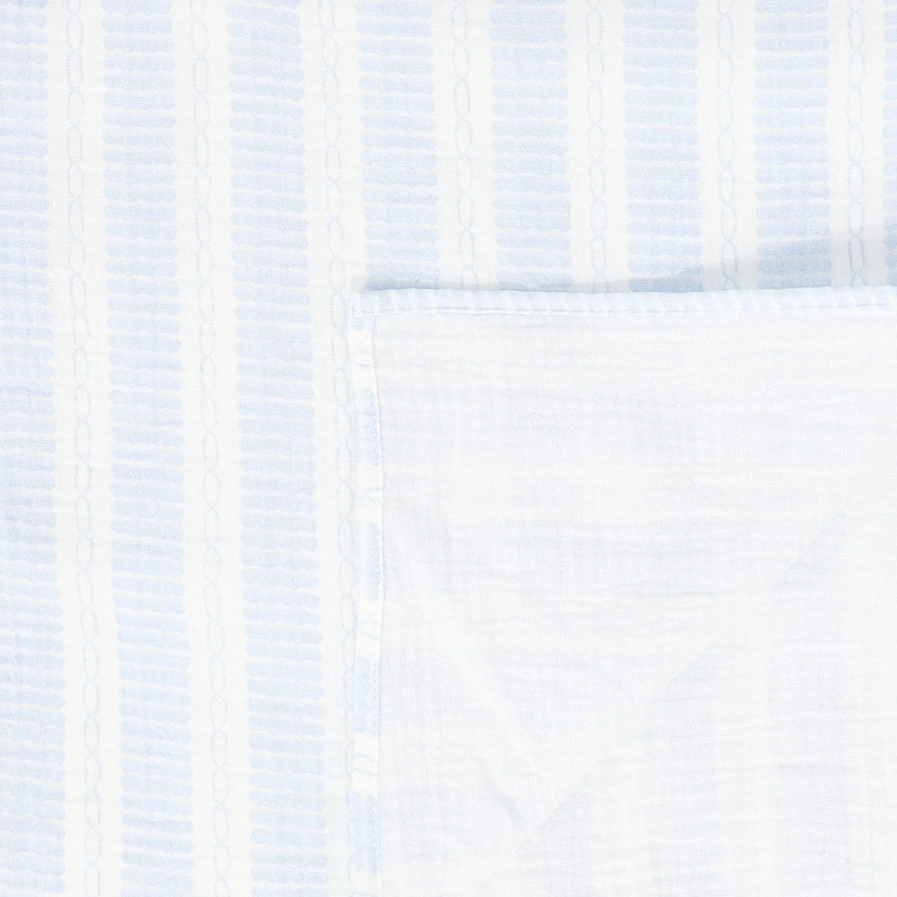 BEBE JOLEE BLUE PATTERN MUSLIN BLANKET - Image 3