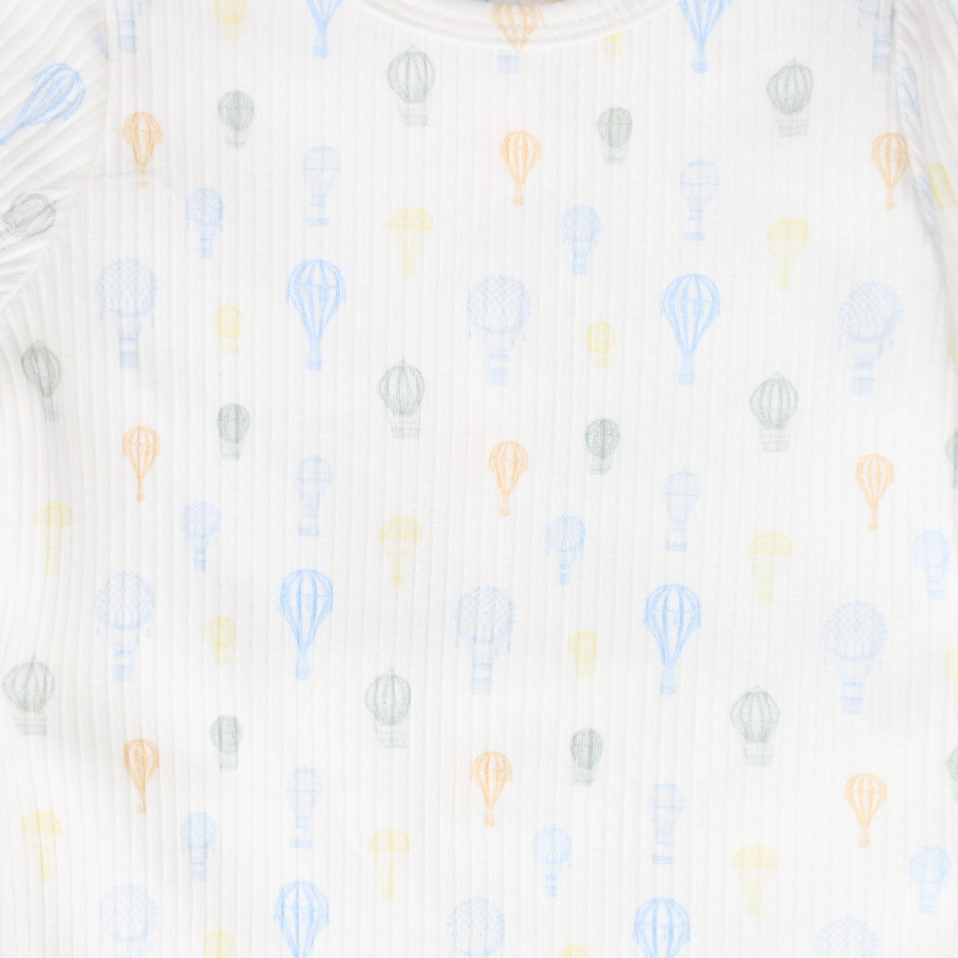 BEBE JOLEE BLUE RIBBED HOT AIR BALLOON FOOTIE - Image 2