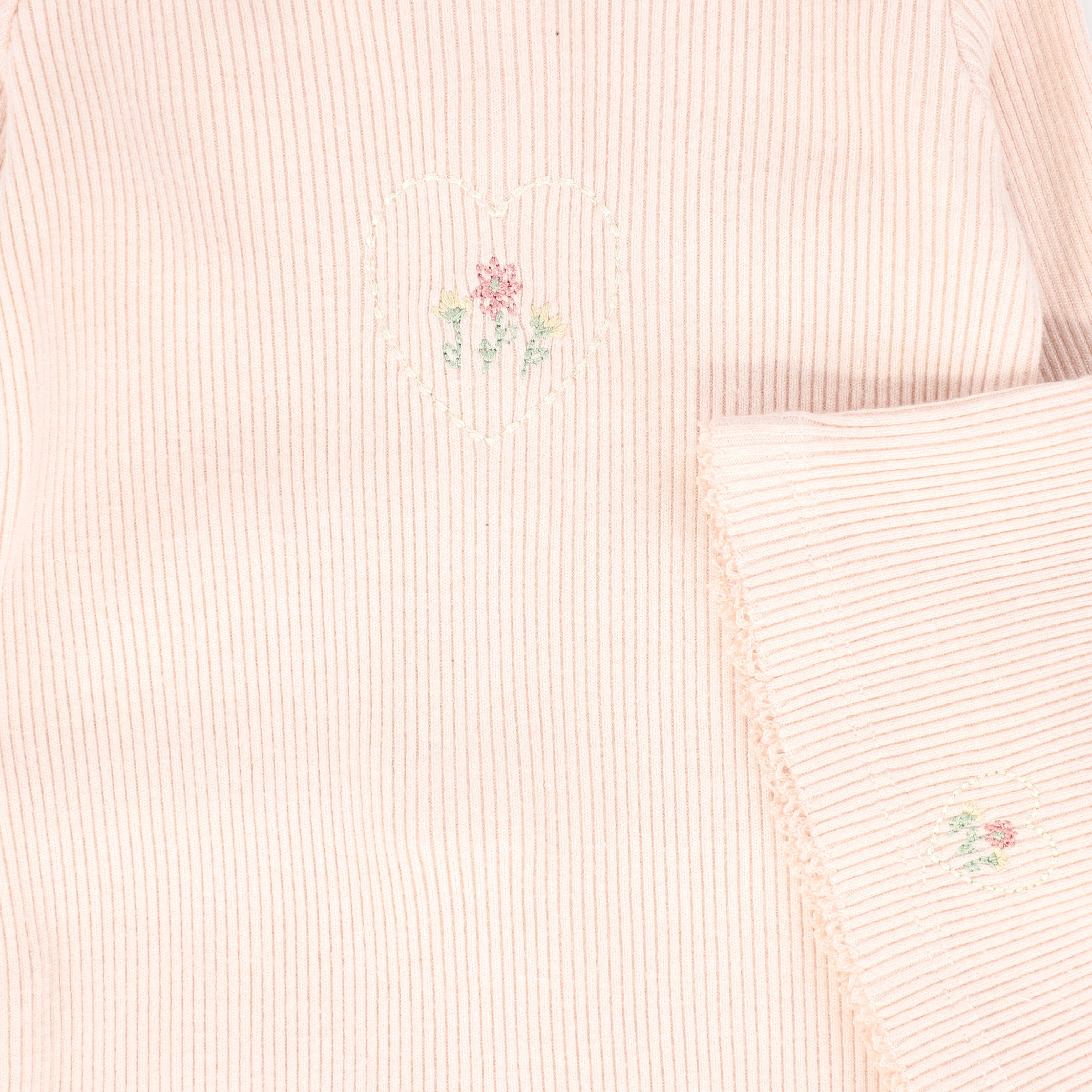 BEBE JOLEE PINK EMBROIDERED FOOTIE [FINAL SALE] - Image 2