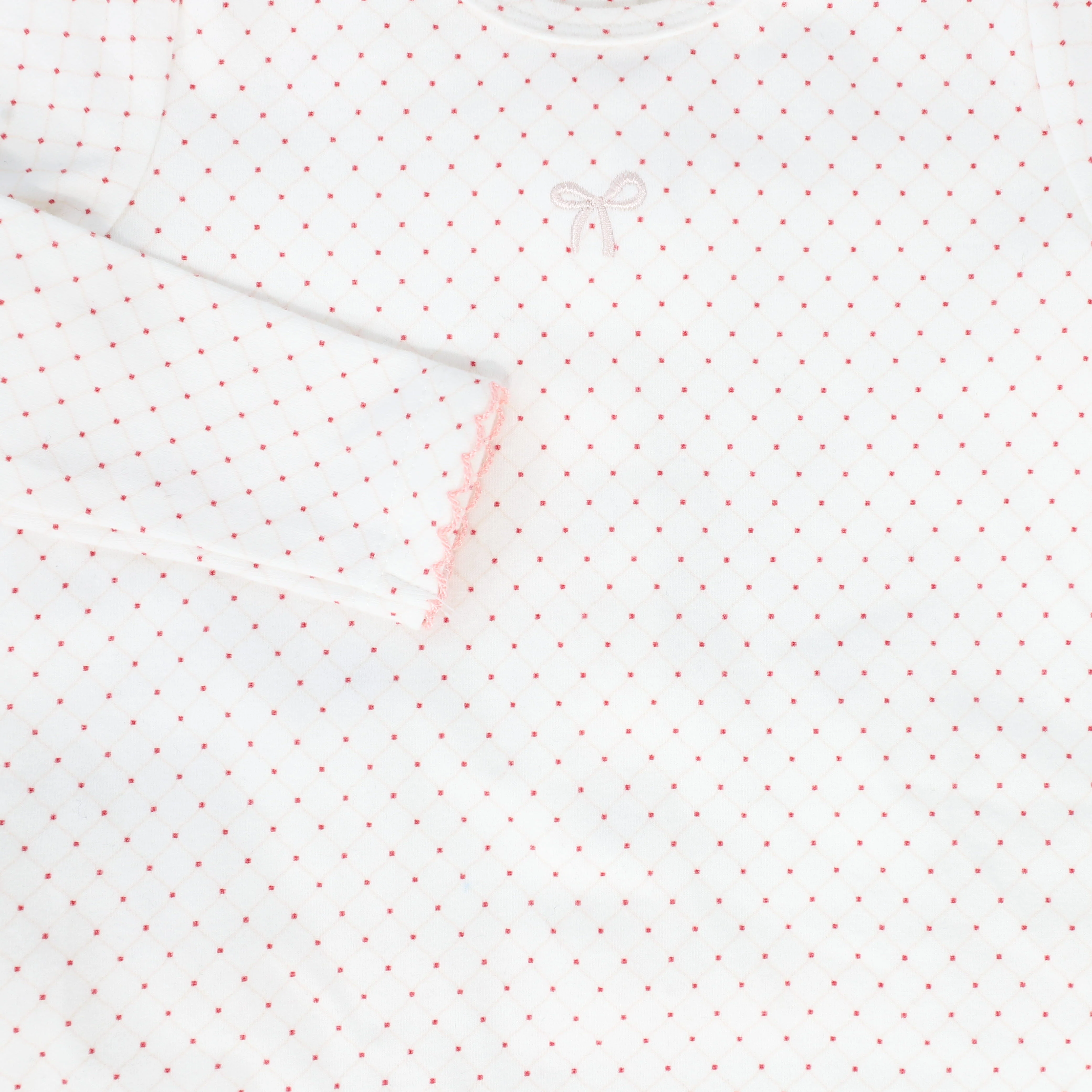 BEBE JOLEE WHITE/PINK ROPE PRINT FOOTIE [FINAL SALE] - Image 2