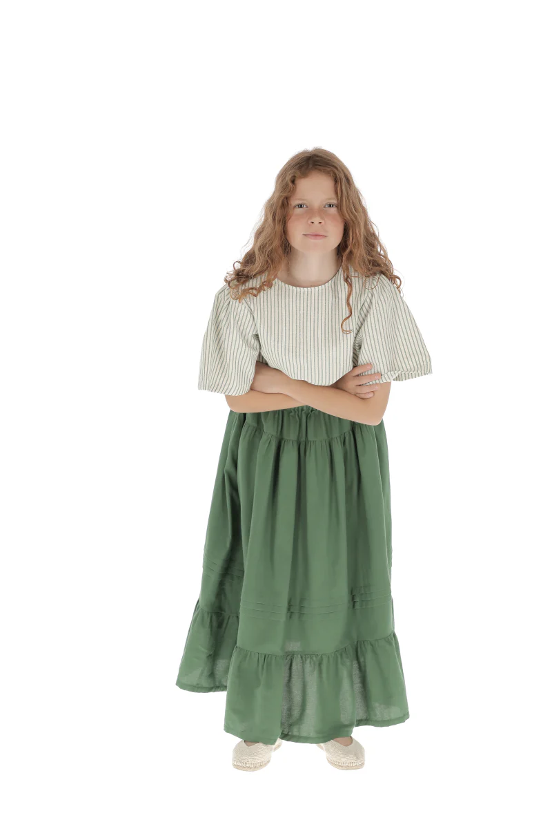 BELLE CHIARA GREEN RUFFLE SKIRT [FINAL SALE] - Image 2