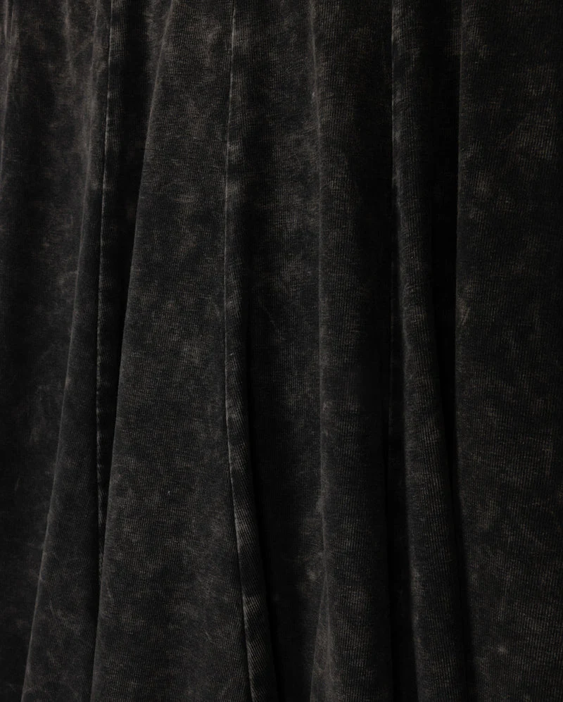 CABANA BLACK MINERAL WASH PANEL SKIRT [FINAL SALE] - Image 2