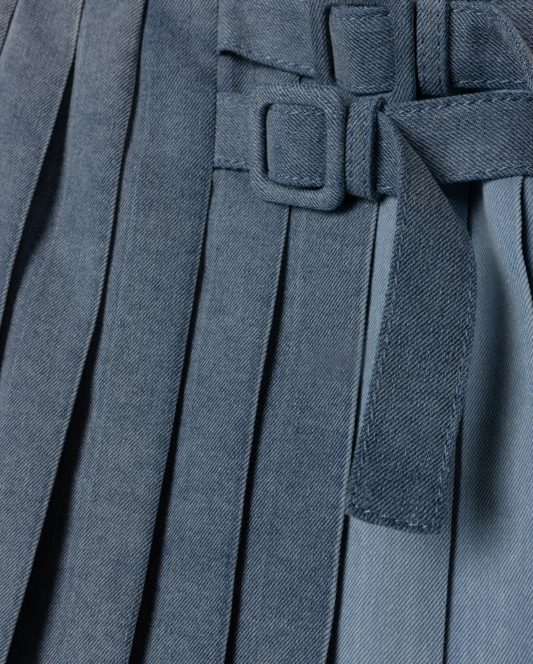 CABANA DENIM COMBO BUCKLE SKIRT [FINAL SALE] - Image 2