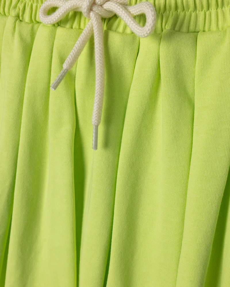 CABANA LIME DRAWSTRING PLEATED SKIRT [FINAL SALE] - Image 2