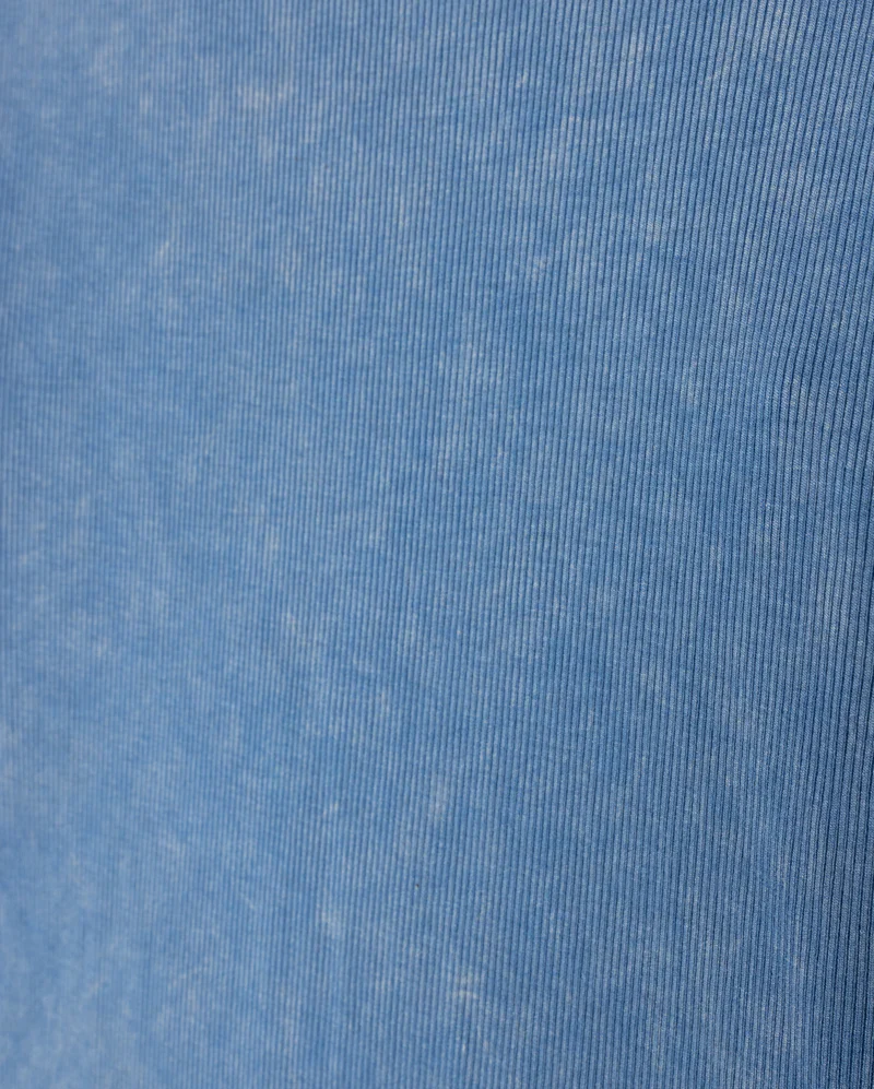 CABANA LIGHT BLUE MINERAL WASH RIBBED T-SHIRT [FINAL SALE] - Image 2