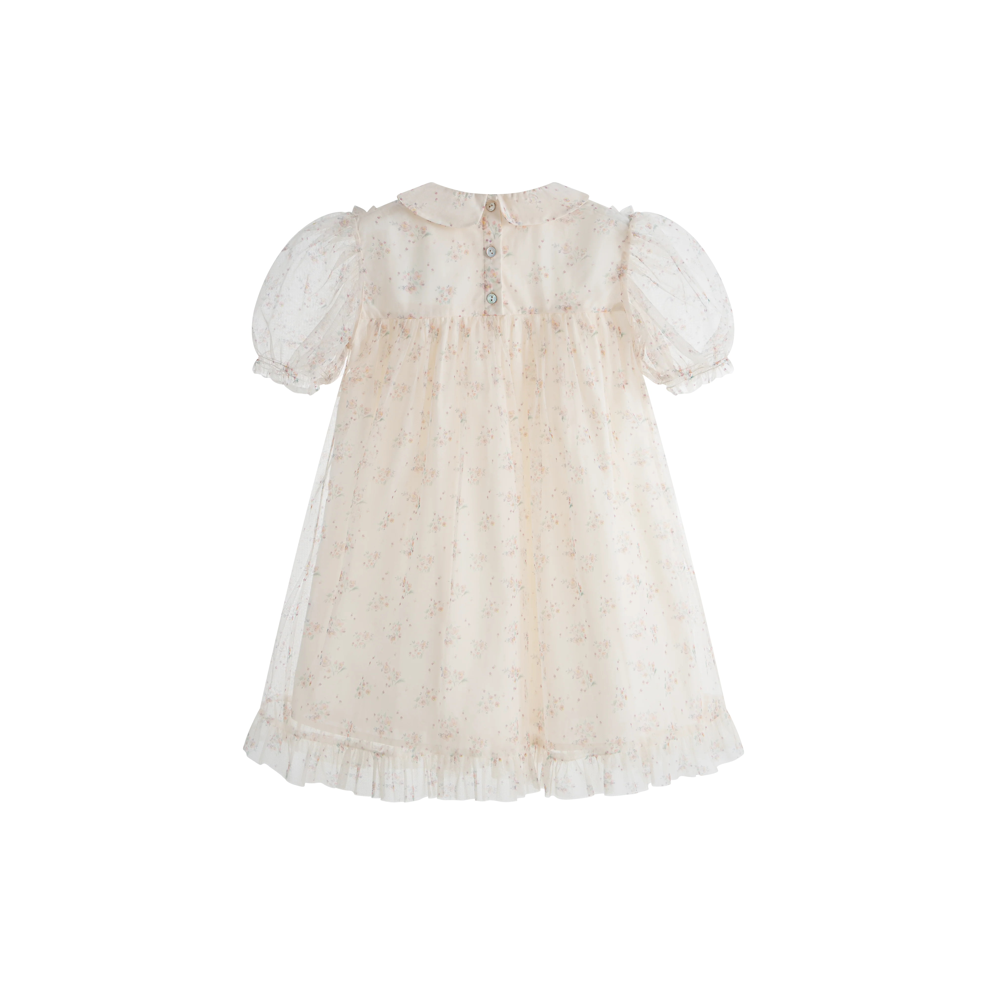 CERA UNA VOLTA CREAM FLORAL TULLE DRESS - Image 2