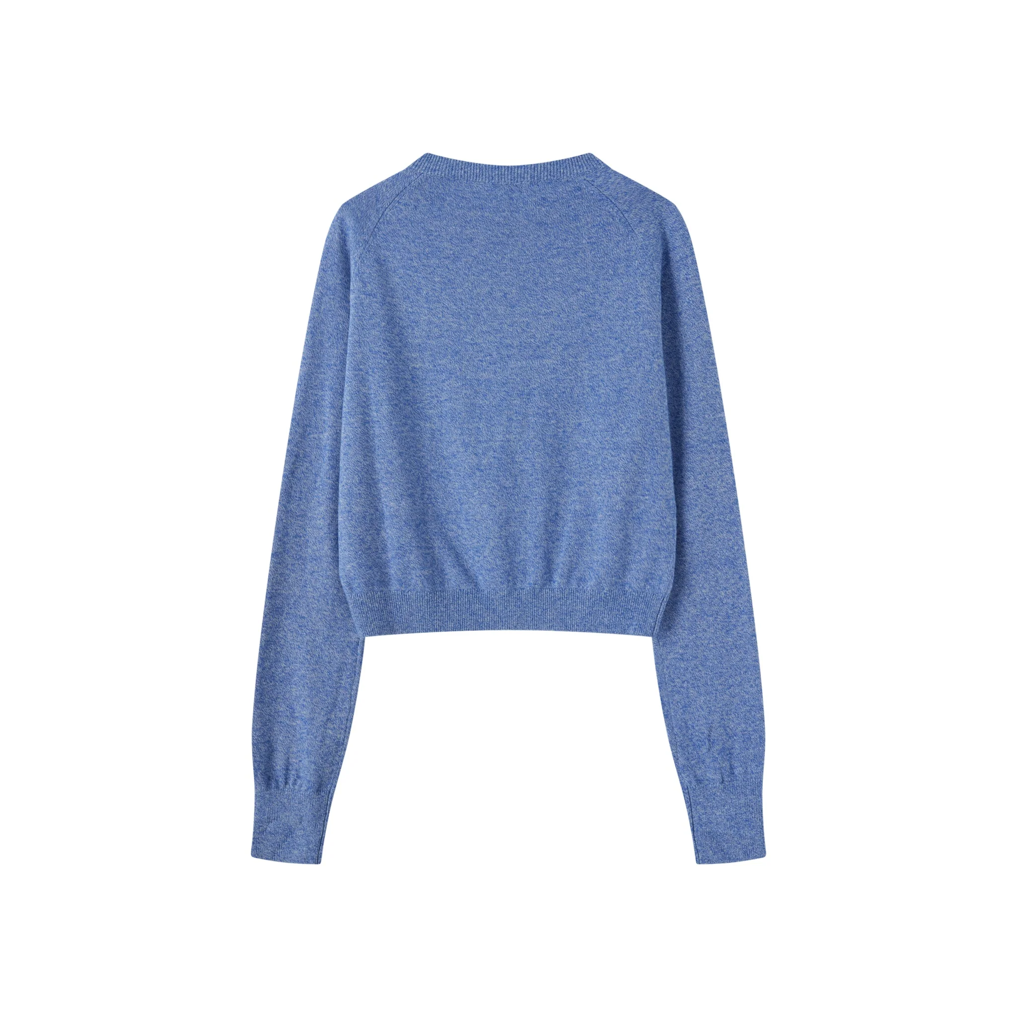 COCO BLANC BLUE CLUSTERED BUTTON CARDIGAN [FINAL SALE] - Image 2