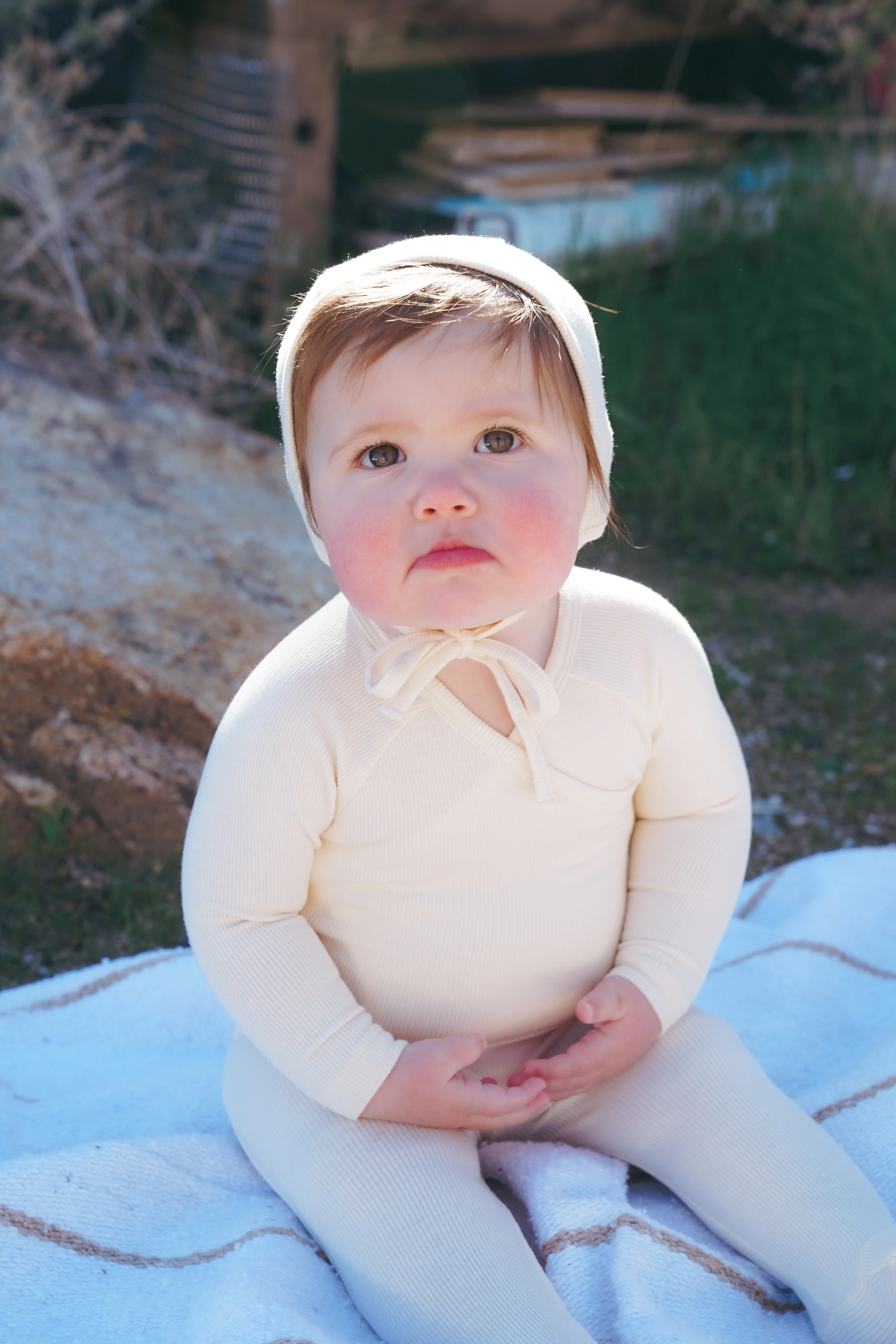COCO BLANC CREAM RIBBED SET - Image 2