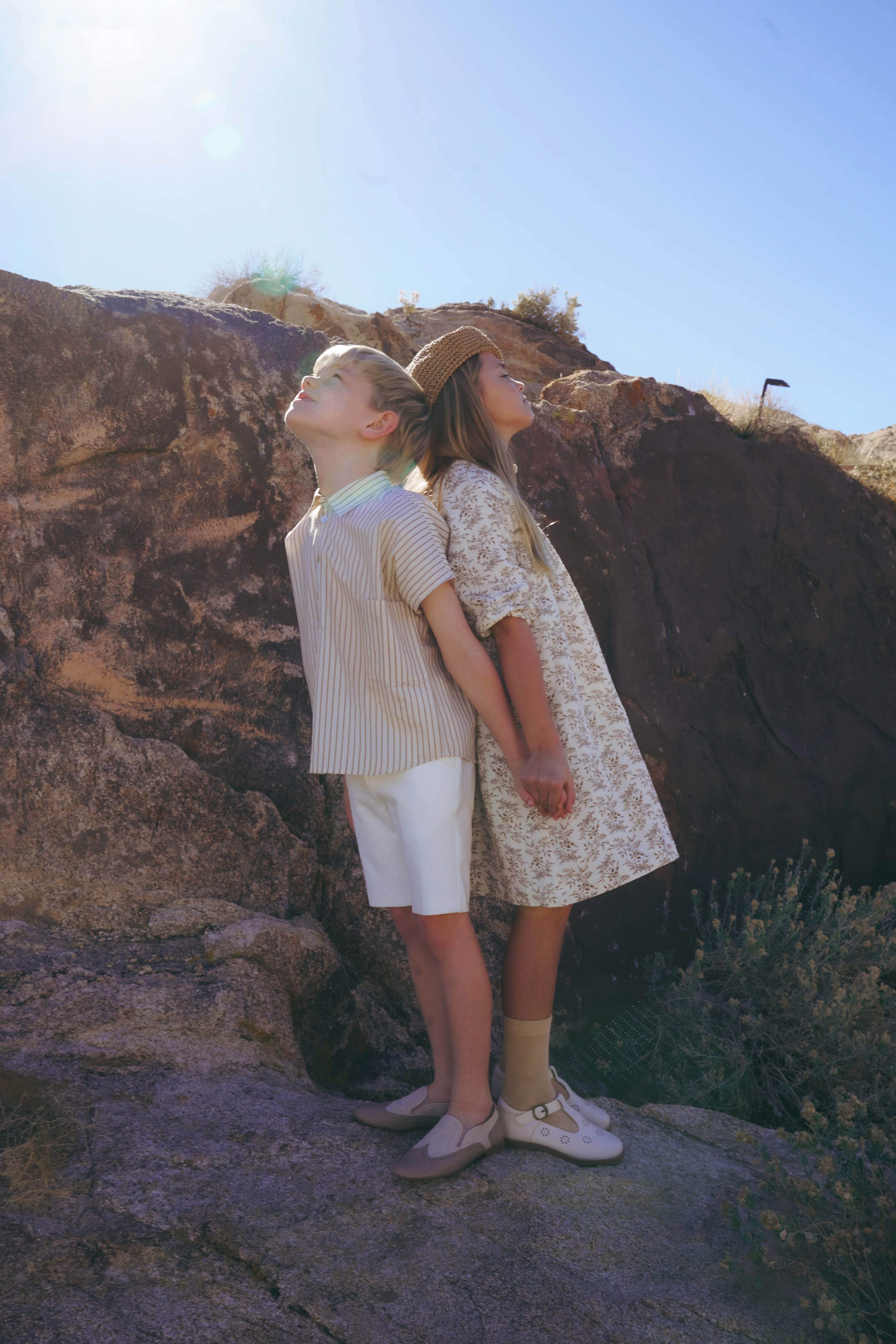 COCO BLANC IVORY BUTTON SHORTS [FINAL SALE] - Image 2