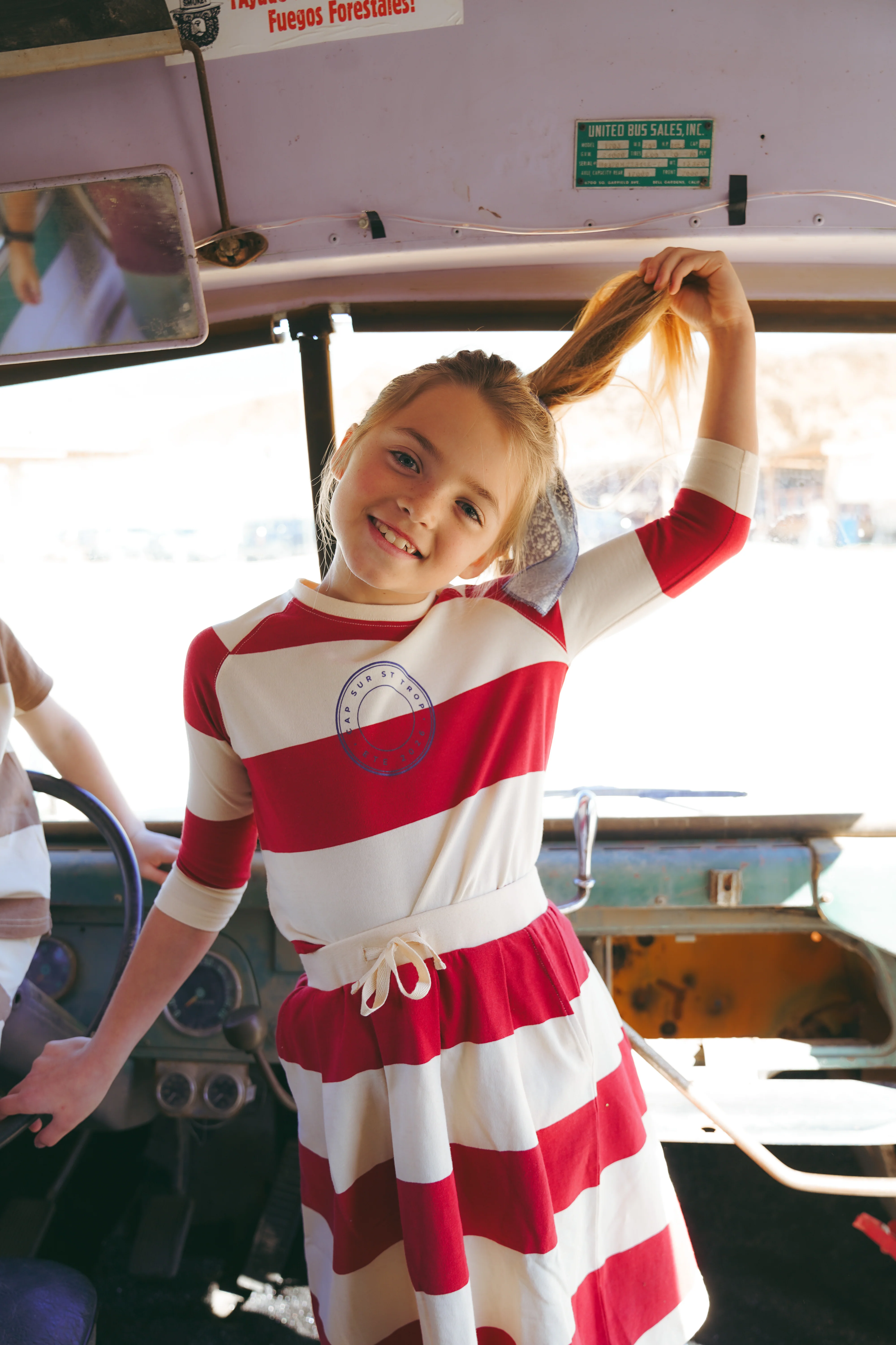 COCO BLANC RED WIDE STRIPE T-SHIRT [FINAL SALE] - Image 2
