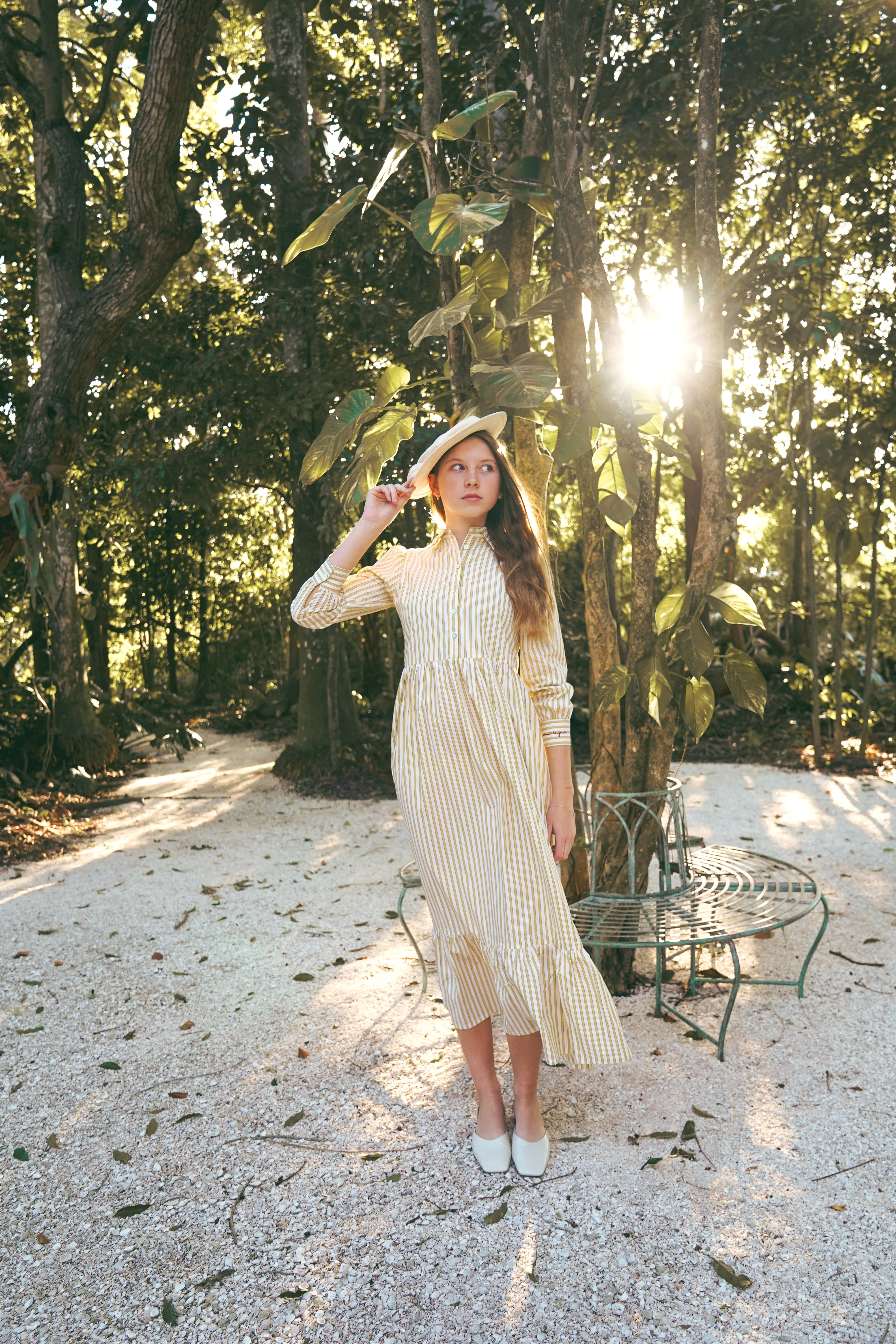 COCO BLANC YELLOW STRIPE SHIRT DRESS [FINAL SALE] - Image 2