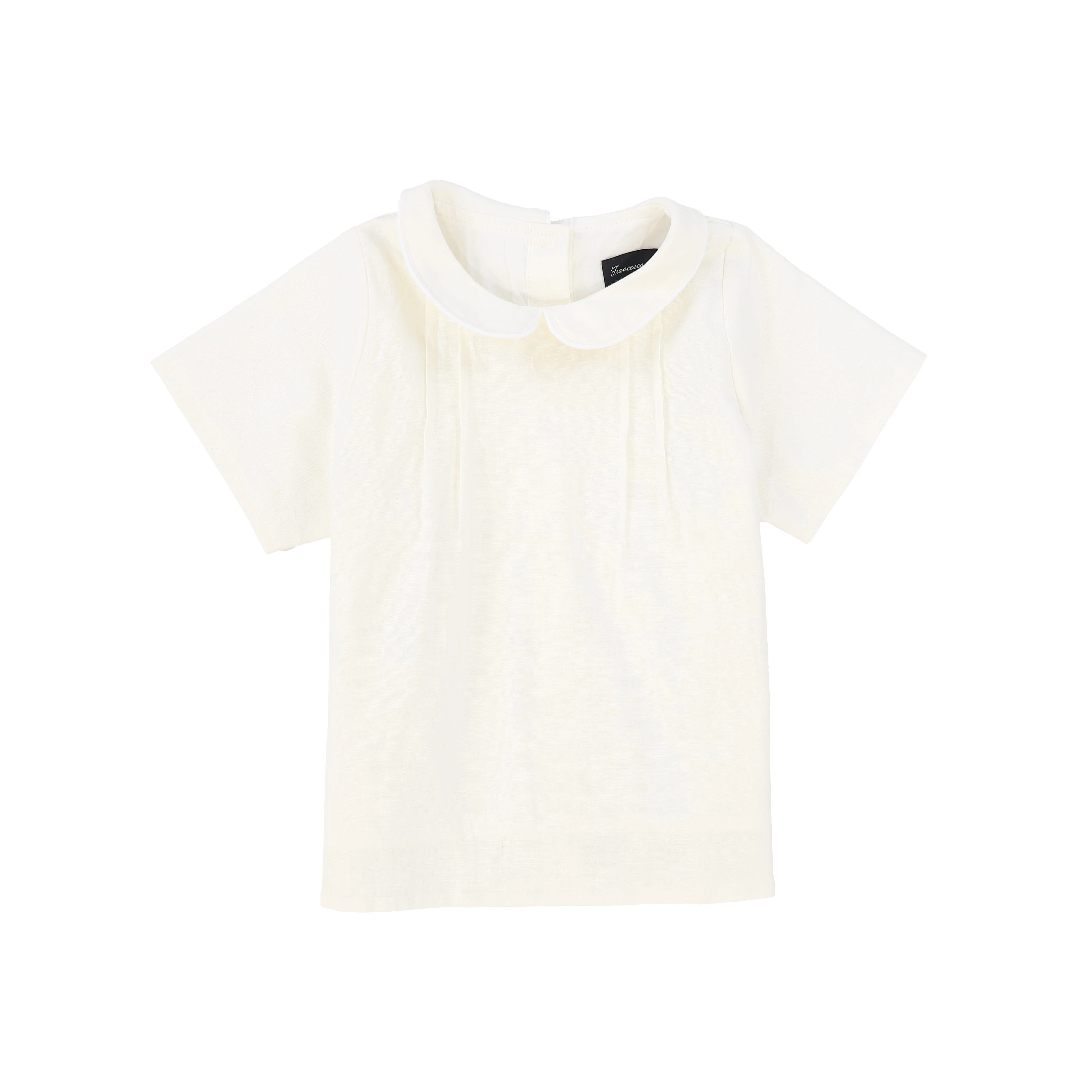 FRANCESCA GUILIANO IVORY LINEN PINTUCK BLOOMERS SET [FINAL SALE] - Image 2