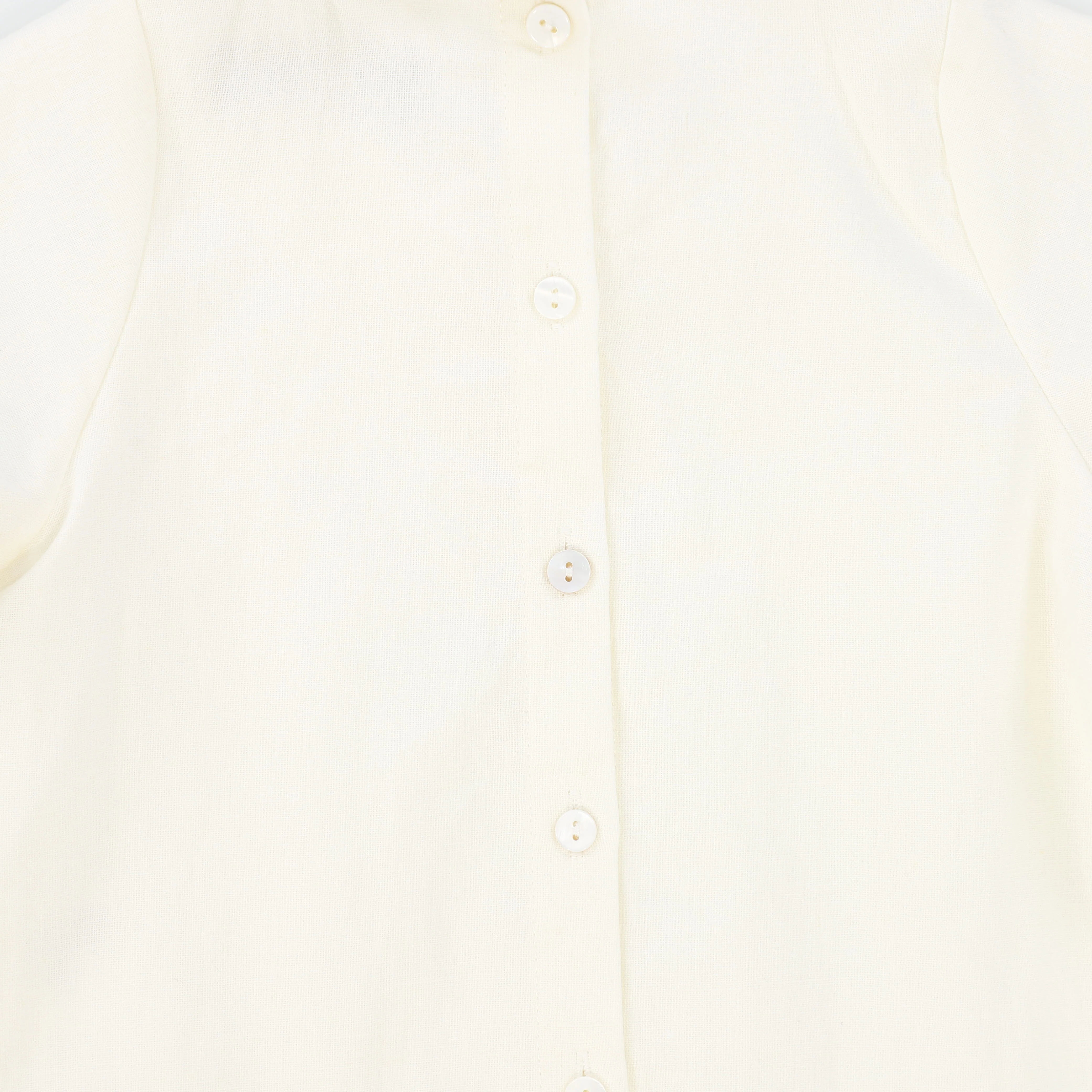 FRANCESCA GUILIANO IVORY LINEN PINTUCK BLOOMERS SET [FINAL SALE] - Image 6