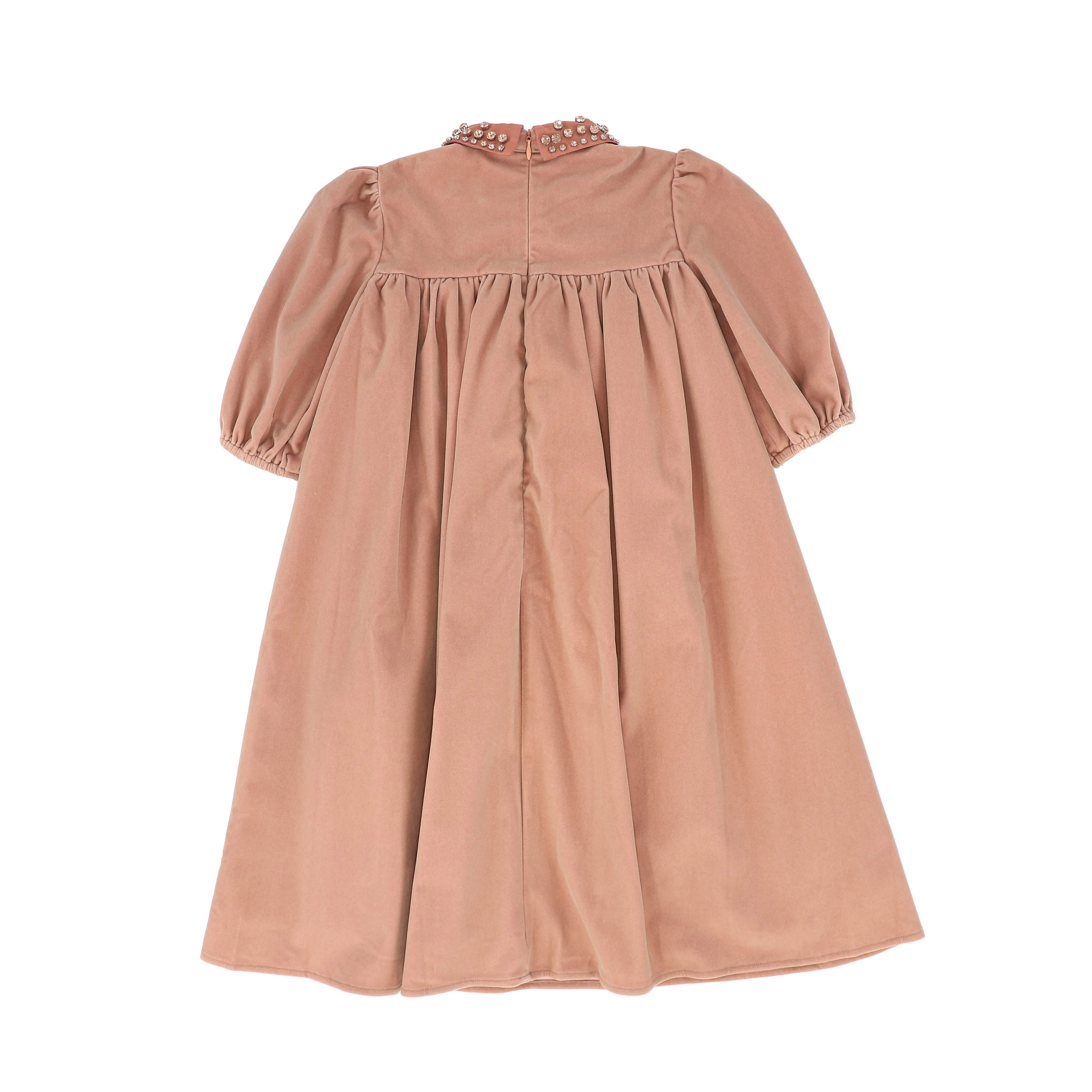 FRANCESCA GUILIANO MAUVE VELVET EMPIRE DRESS [FINAL SALE] - Image 2