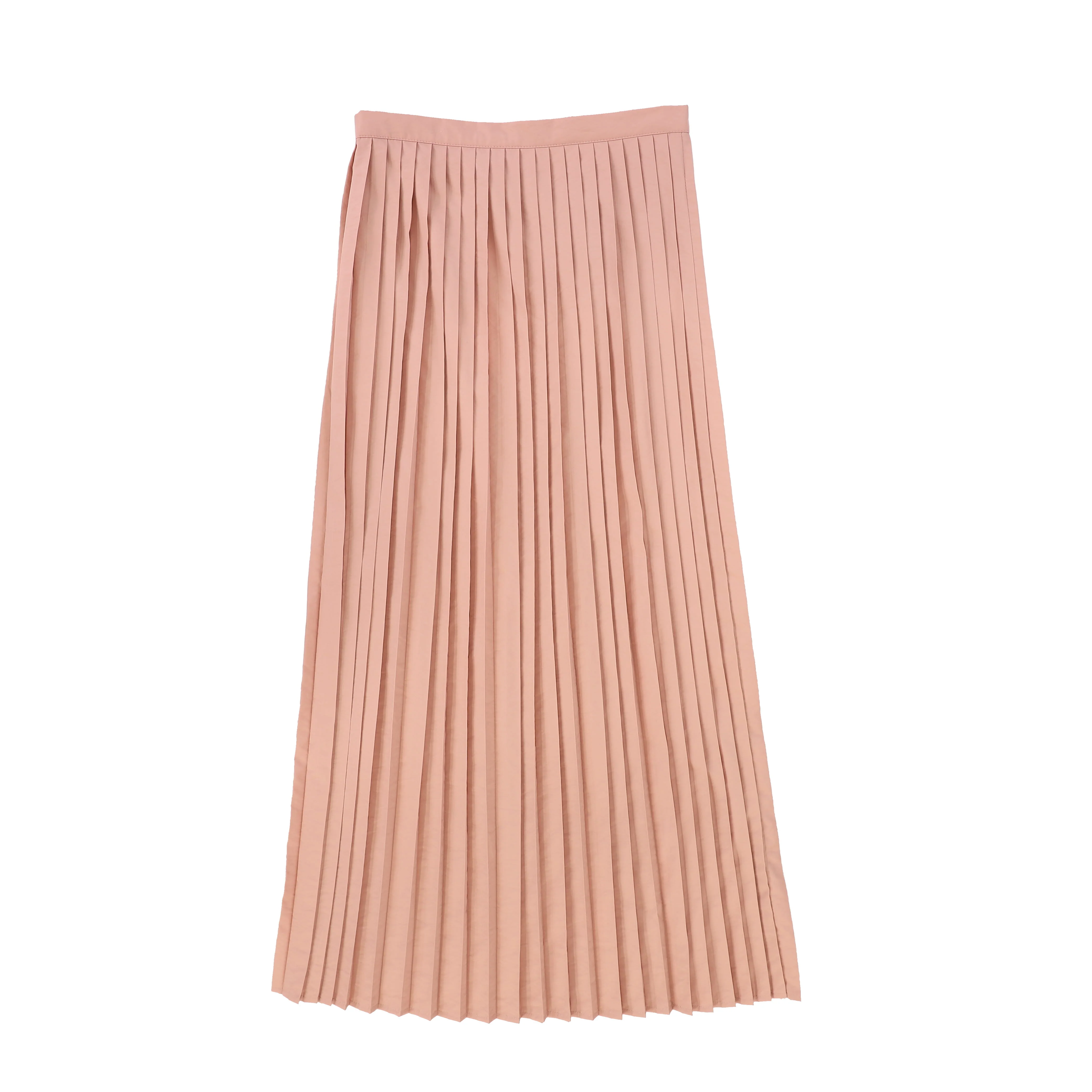 FRANCESCA GUILIANO SALMON TAFFETA PLEAT MAXI SKIRT [FINAL SALE] - Image 2