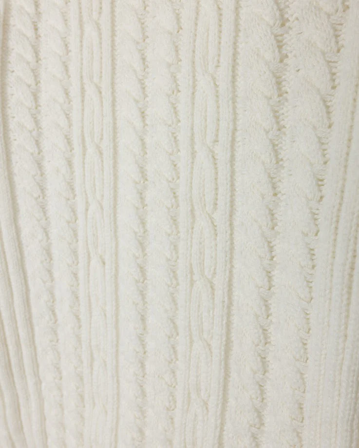 HARPER JAMES IVORY BRAIDED KNIT SWEATER [FINAL SALE] - Image 2